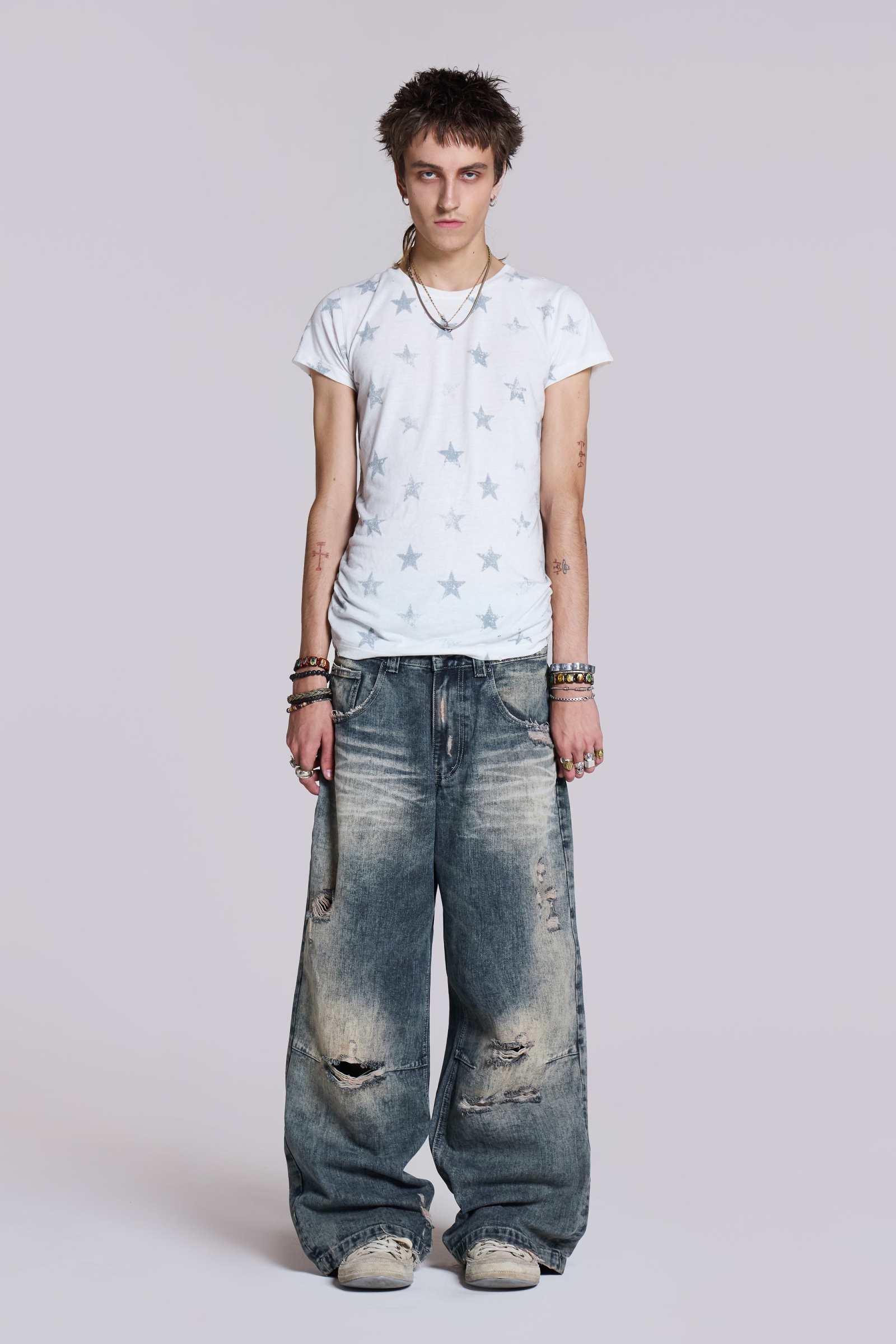 【JADED LONDON】 送料関税込み Spirit Button T-シャツ 大人気！Jaded London☆Seduction Tシャツ (JADED LONDON/T