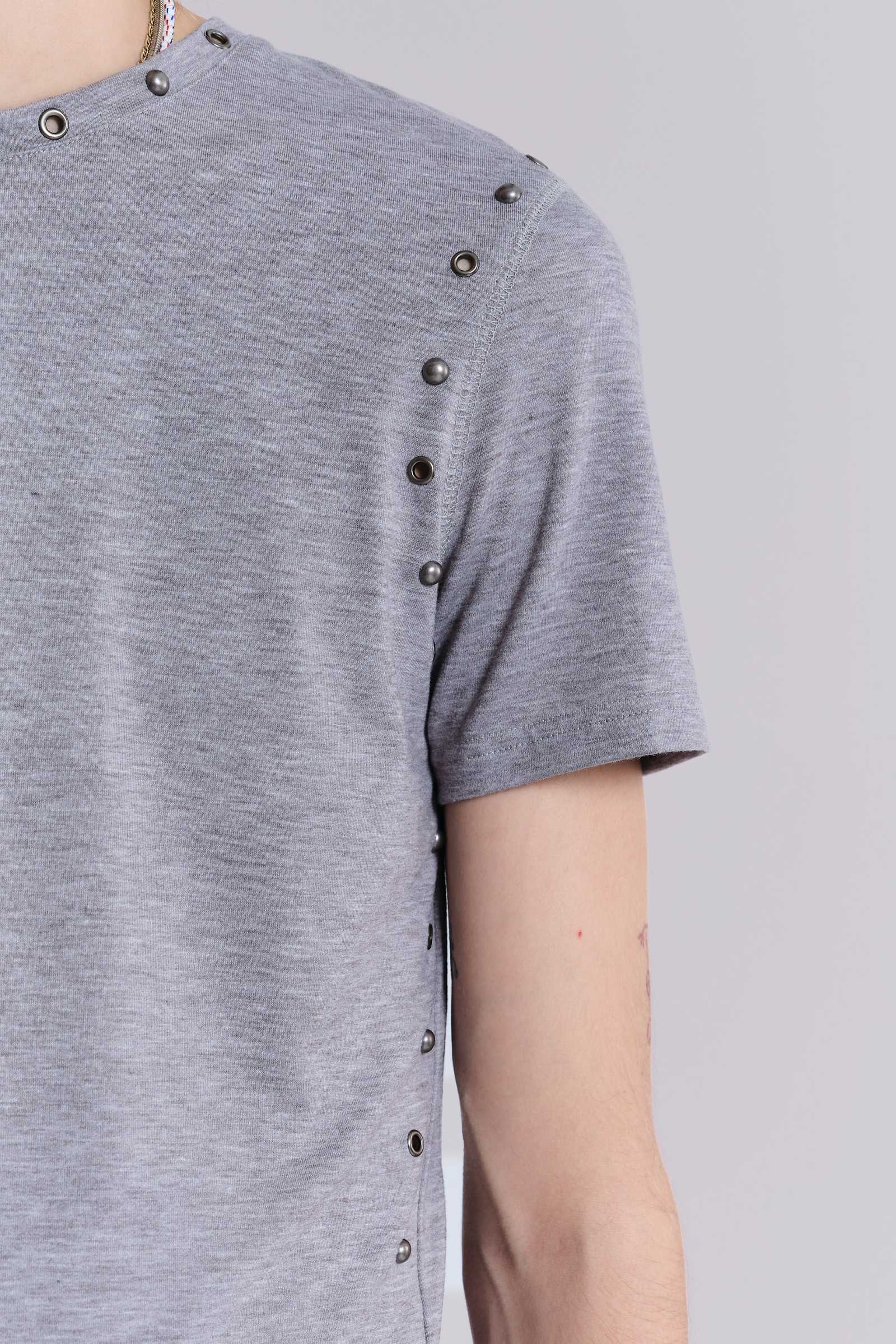 関送込★JADED LONDON★Studded Grey Mist 半袖 Tシャツ Studded Grey Mist T-Shirt | Jaded London | Clothing