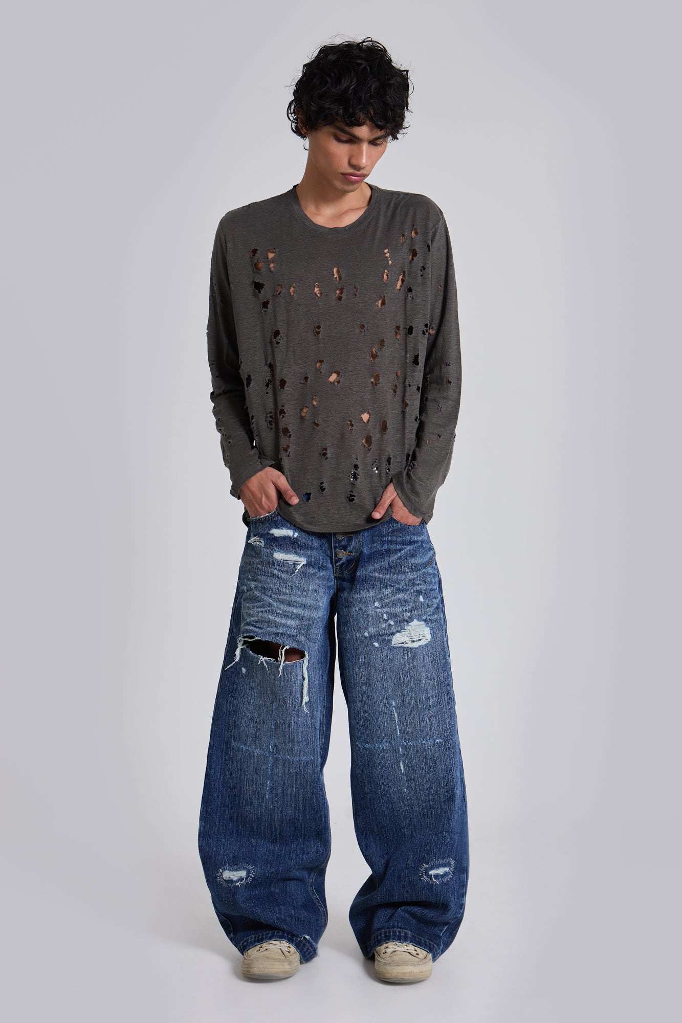 jaded london Lazy Willy Brushed Knit Jumper Black New Year Best