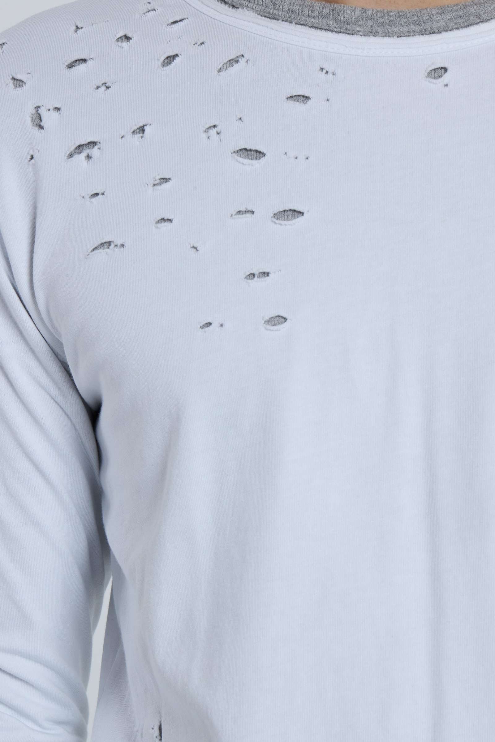 Distressed Double-Layered Waffle Top