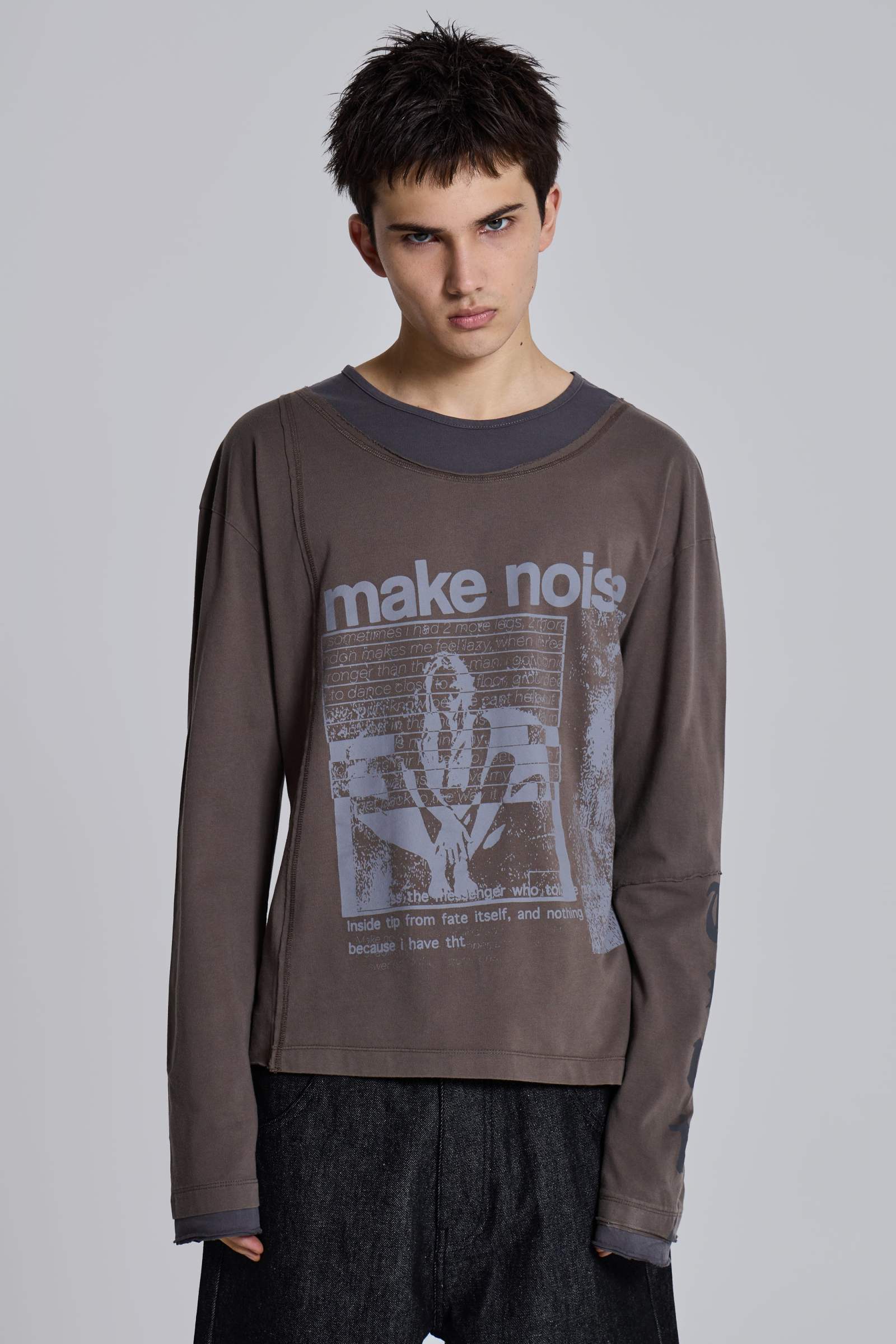 Noise Double Layer Long Sleeve Top