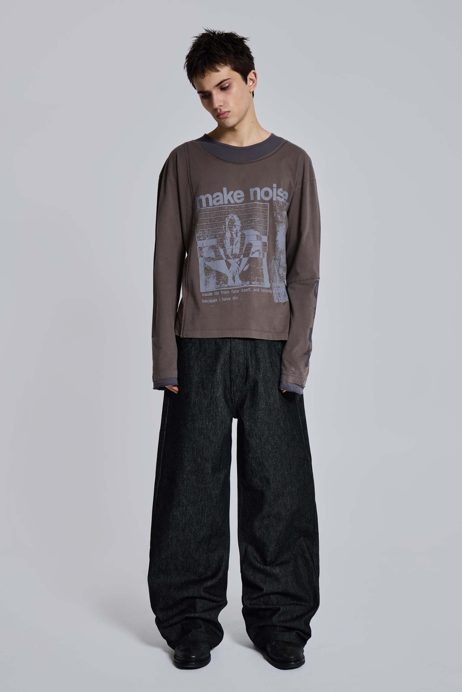 Noise Double Layer Long Sleeve Top