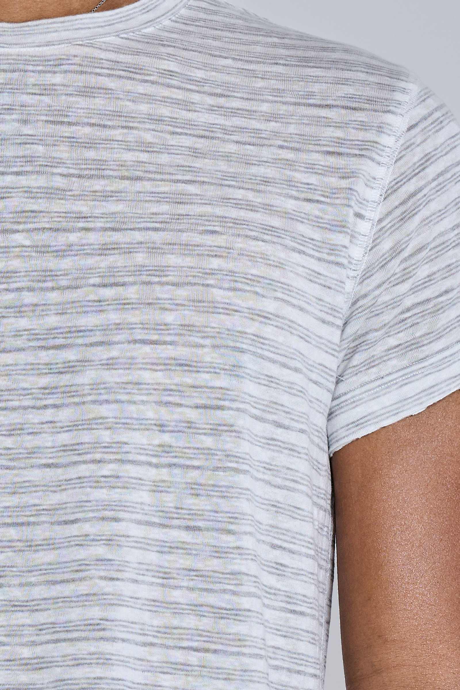 GREY WHITE STRIPE MIST TSHIRT