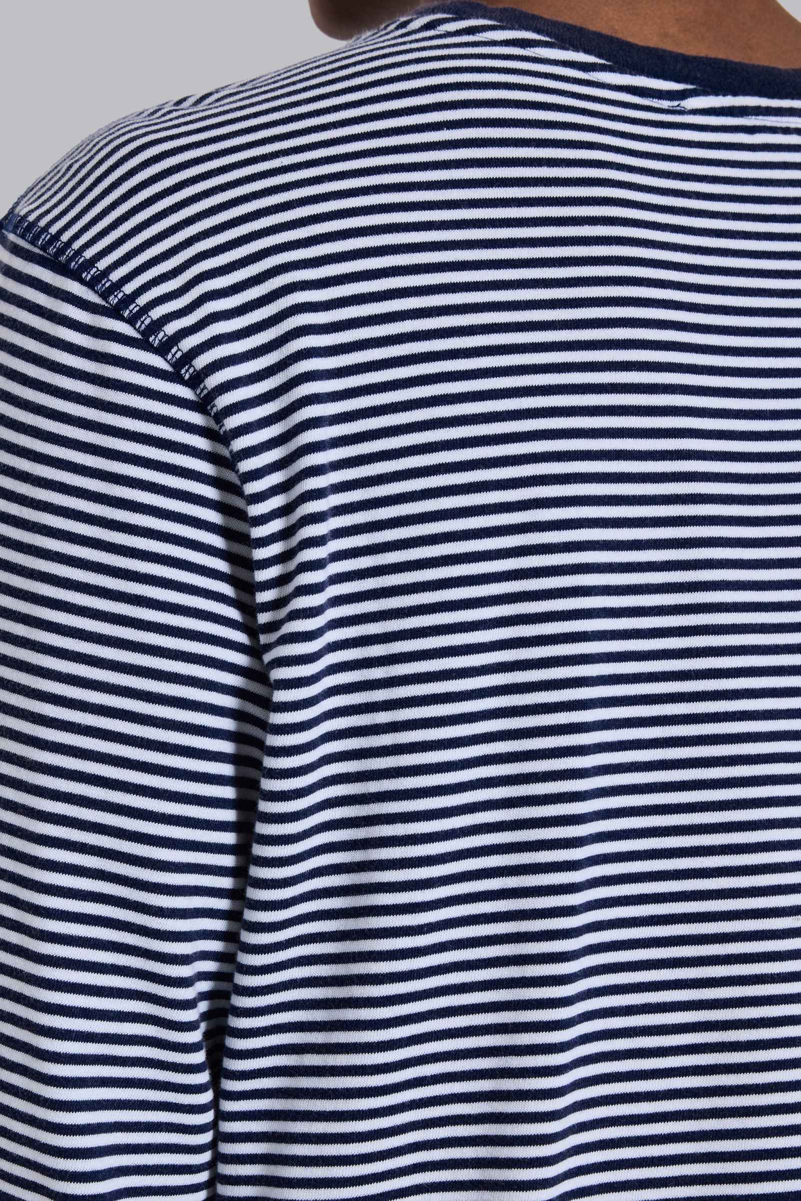 62 Stripe Navy Long-Sleeve Top