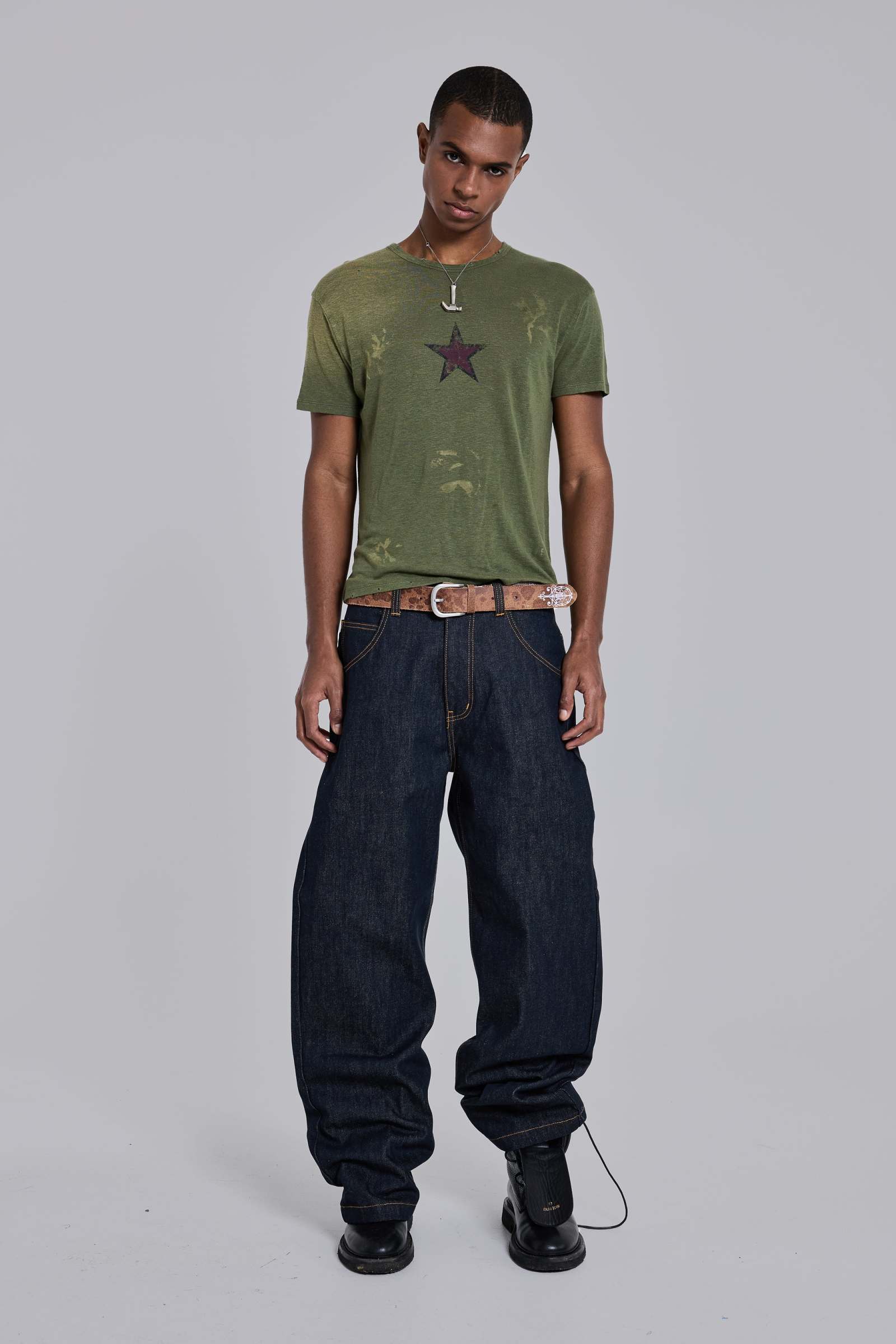 Green Star Sun Faded T-Shirt