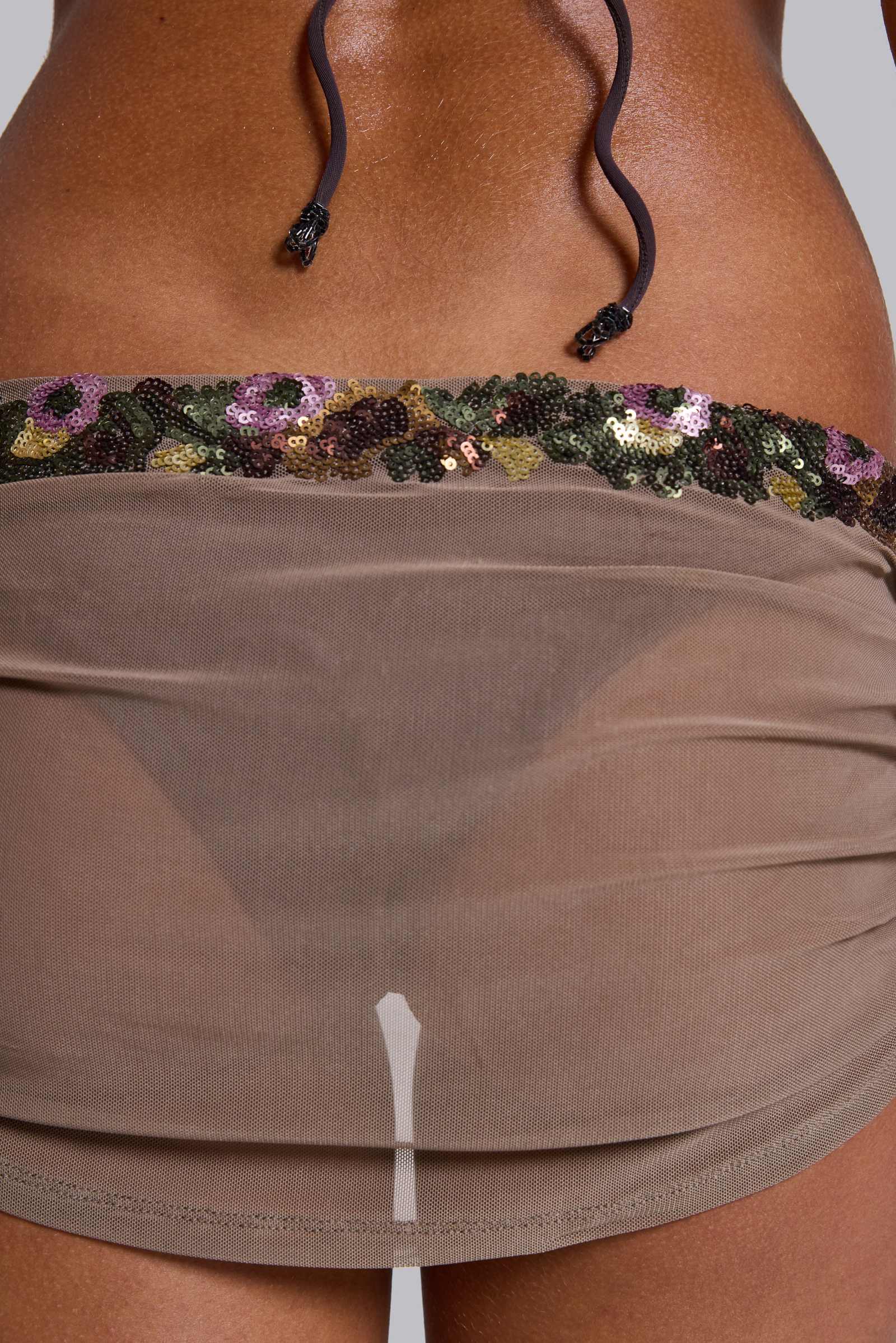 Dalya Sequin Skirt Bikini Bottoms