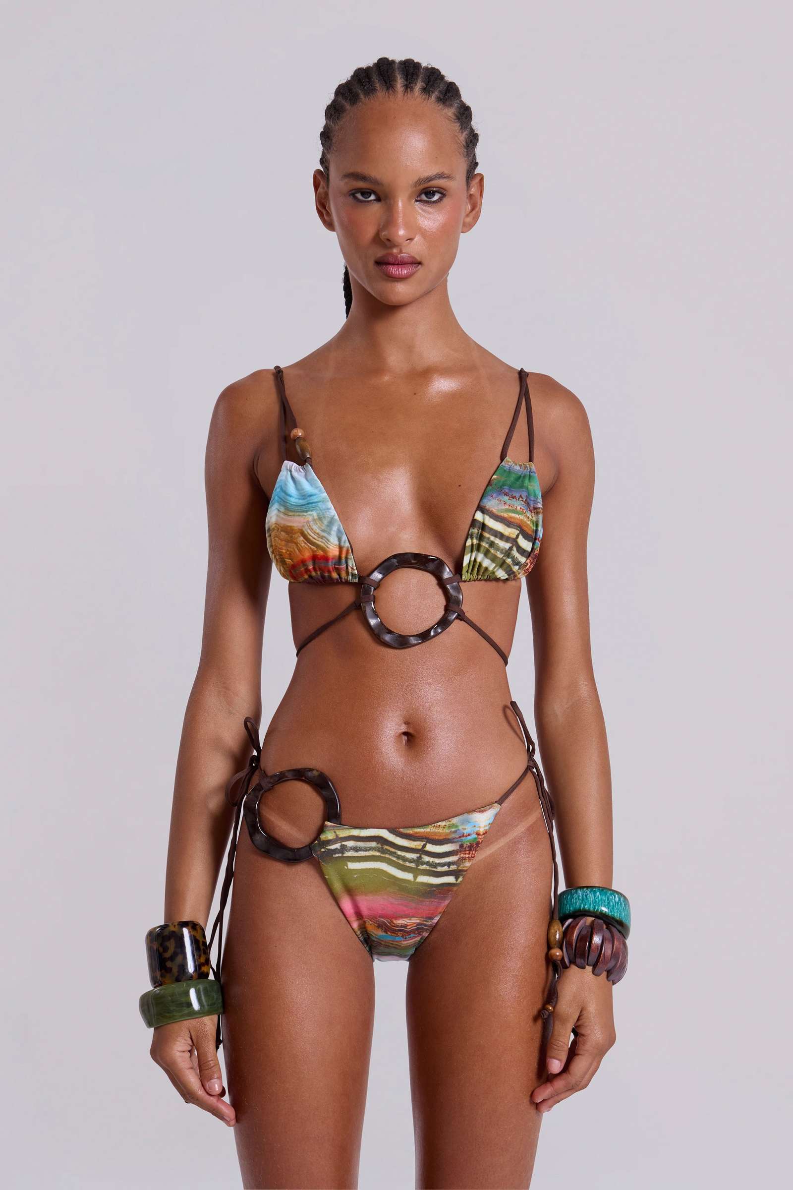 Kaia Bikini Bottoms with Wooden Trims