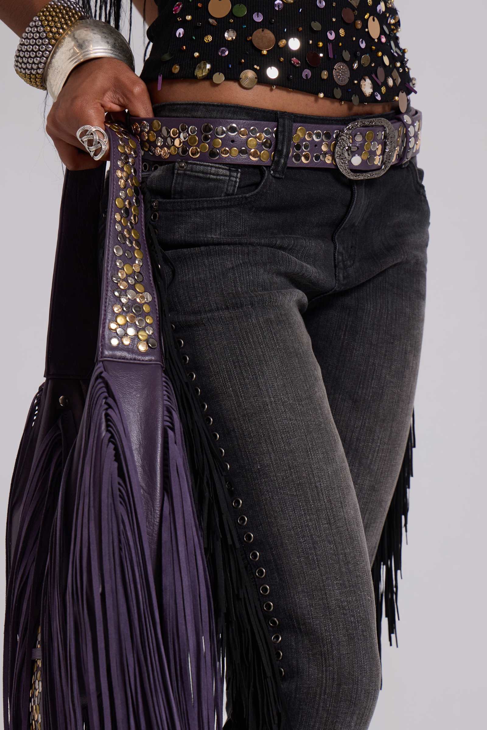 Amethyst Studded belt