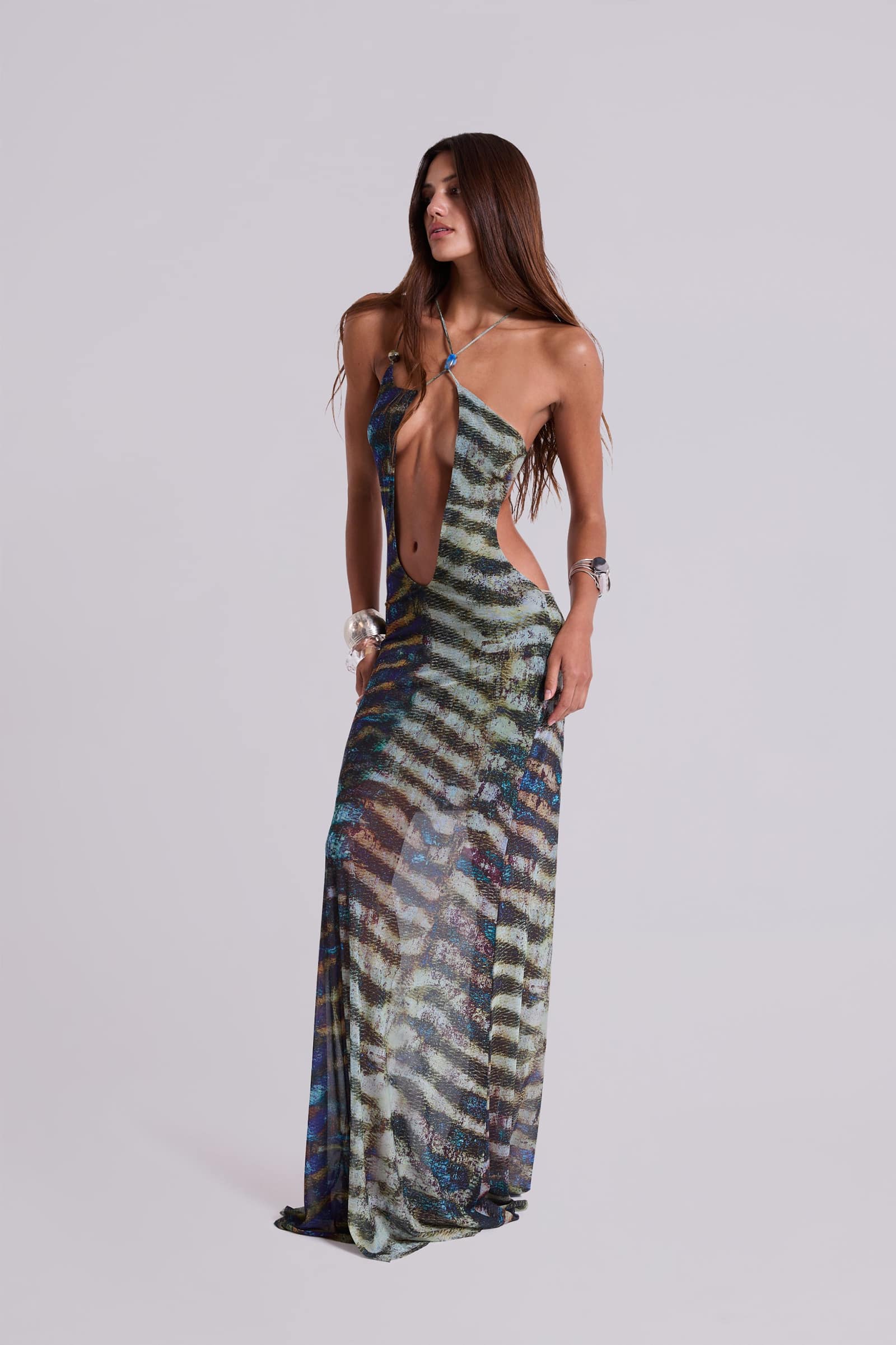 Dalitah Asymmetric Maxi Dress