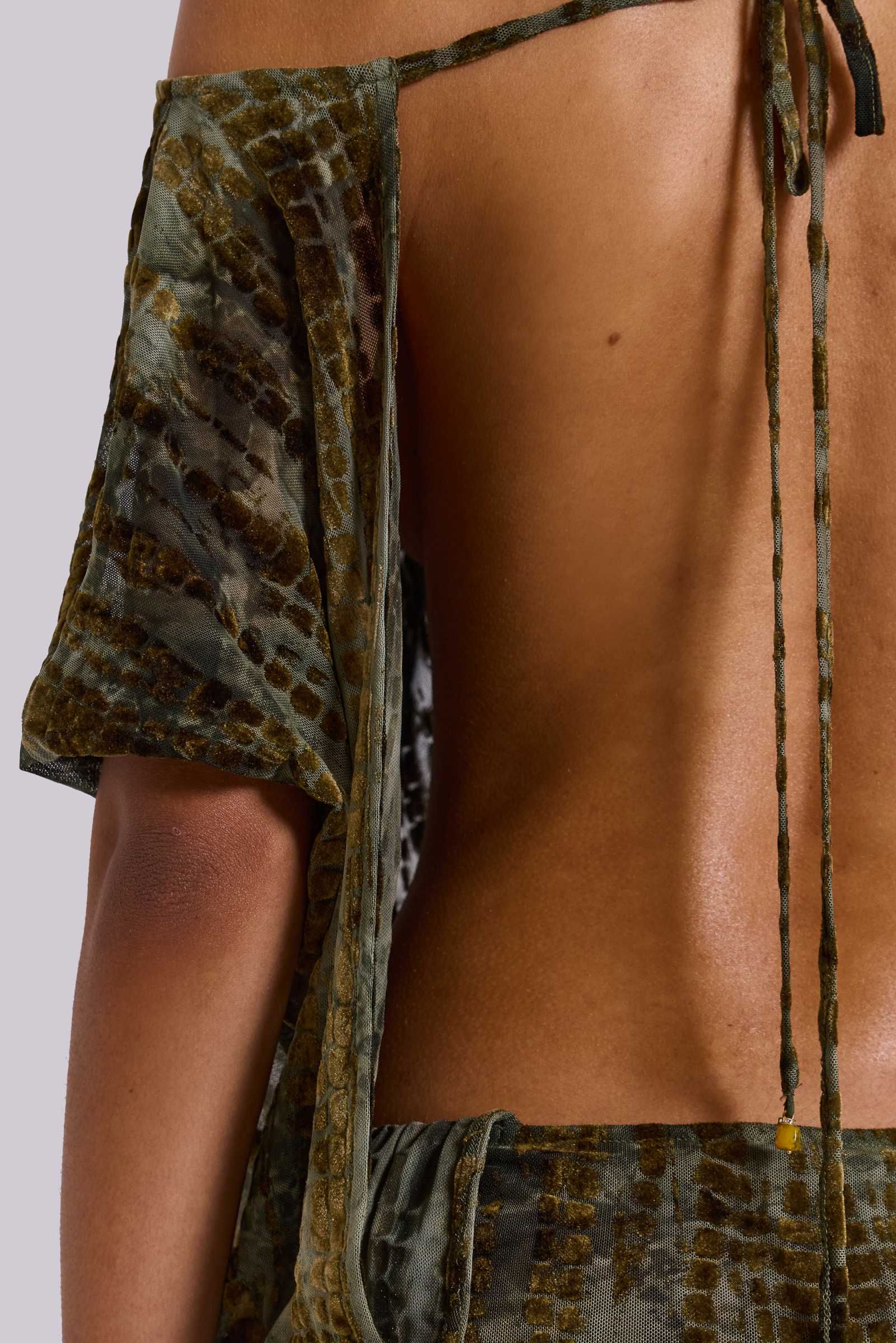 Ophidian Devore Backless Mini Dress