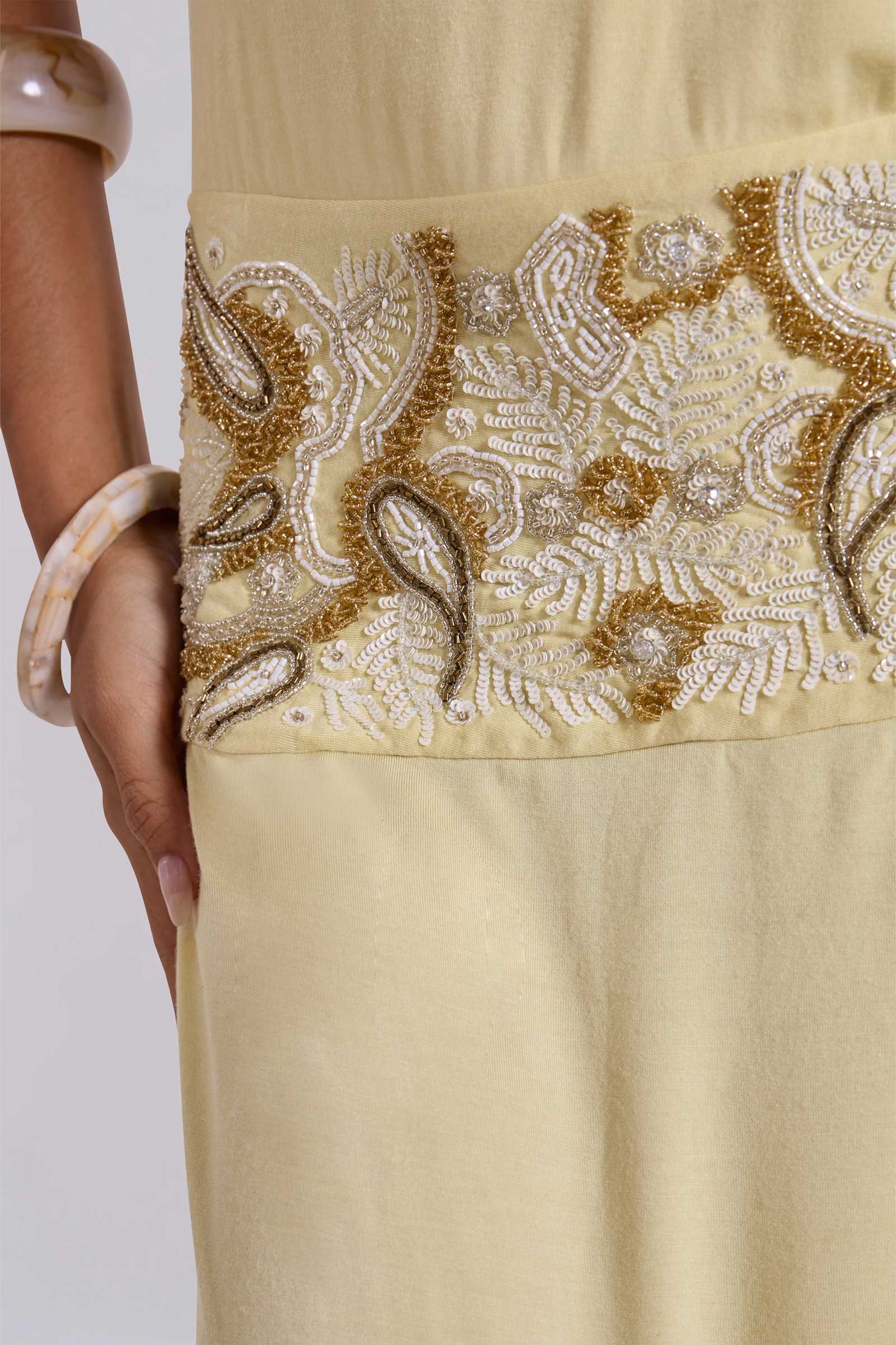 Darya Hand Beaded Backless Maxi Dress in Butter | Jaded London | Clothing Darya Hand Beaded Backless Maxi Dress in Butter | Jaded London | Clothing