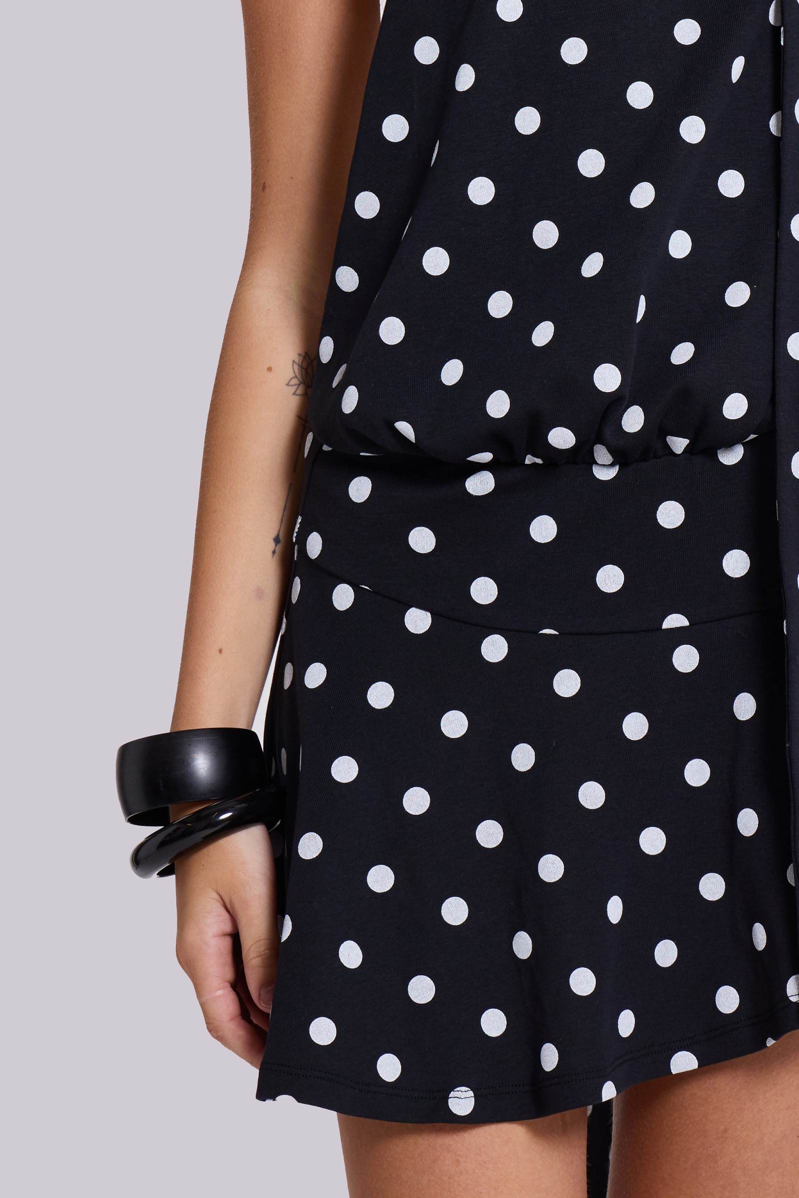 Enya Backless Mini Dress in XL Polkadot