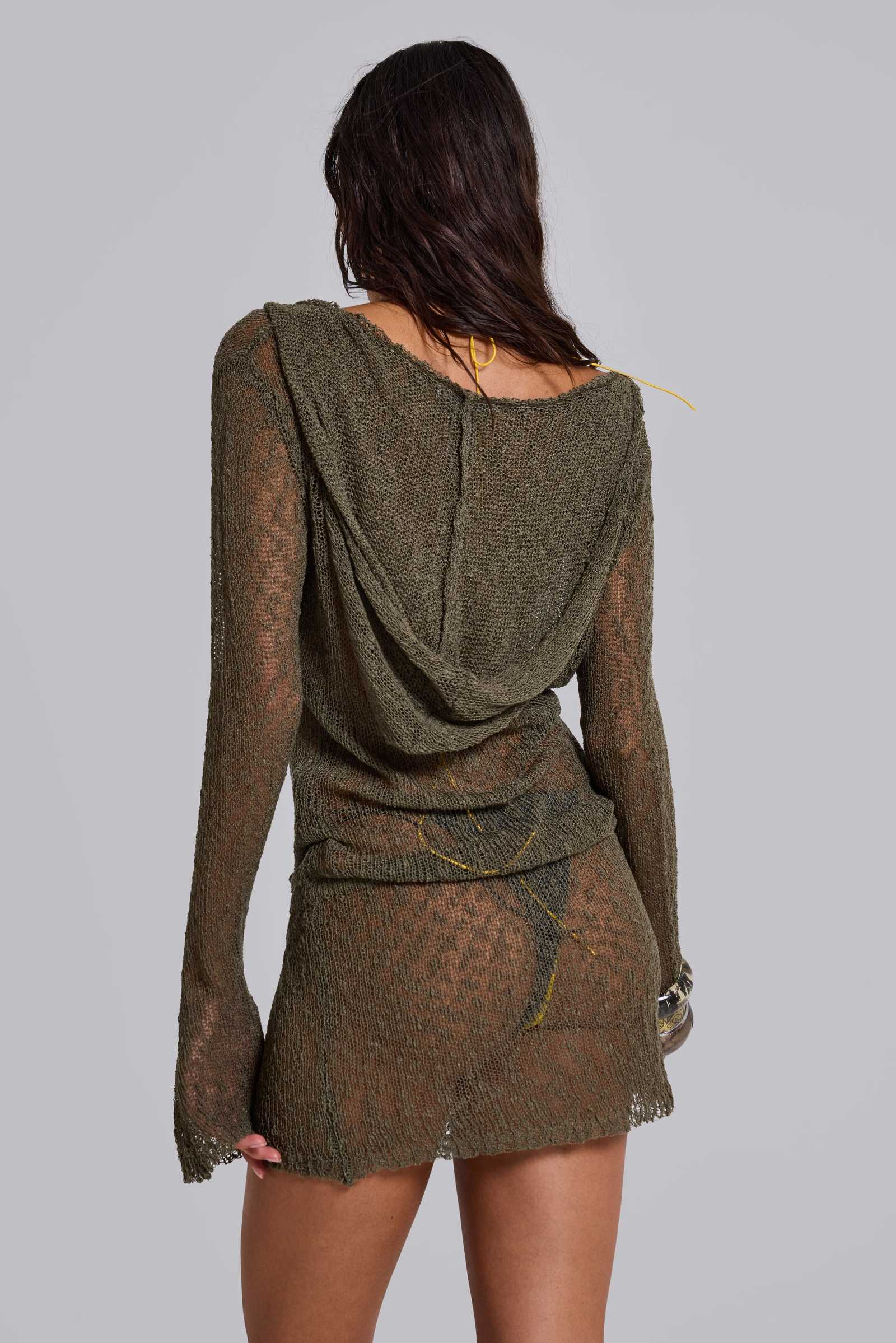 Naia Knit Hooded Mini Dress