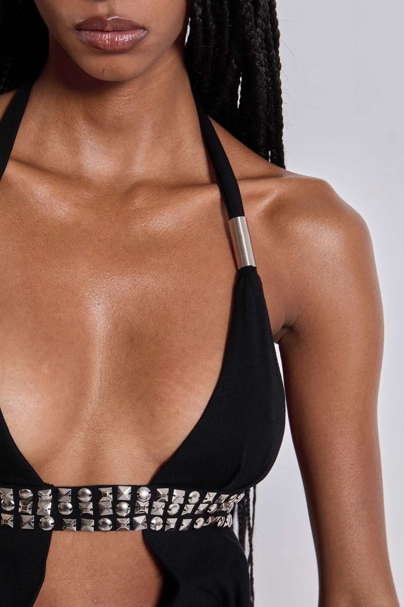 Anora Cut-Out Mini Dress in Black