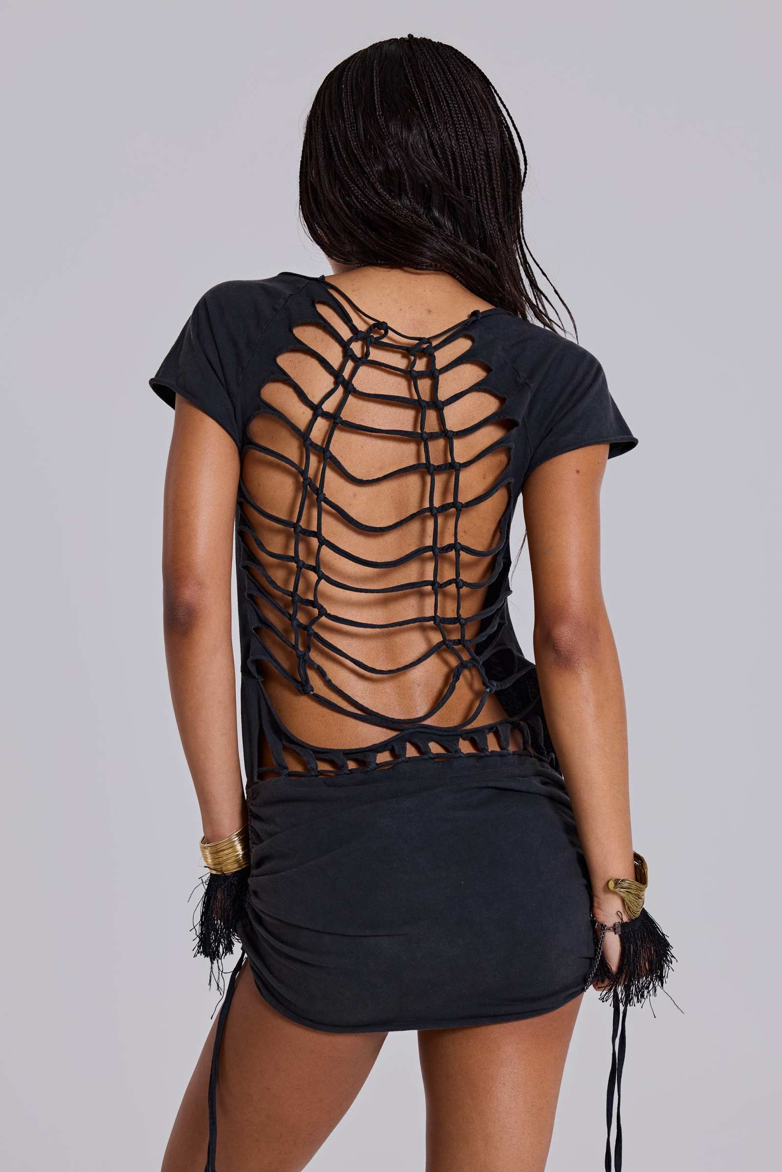 Voraz Macrame Mini Dress