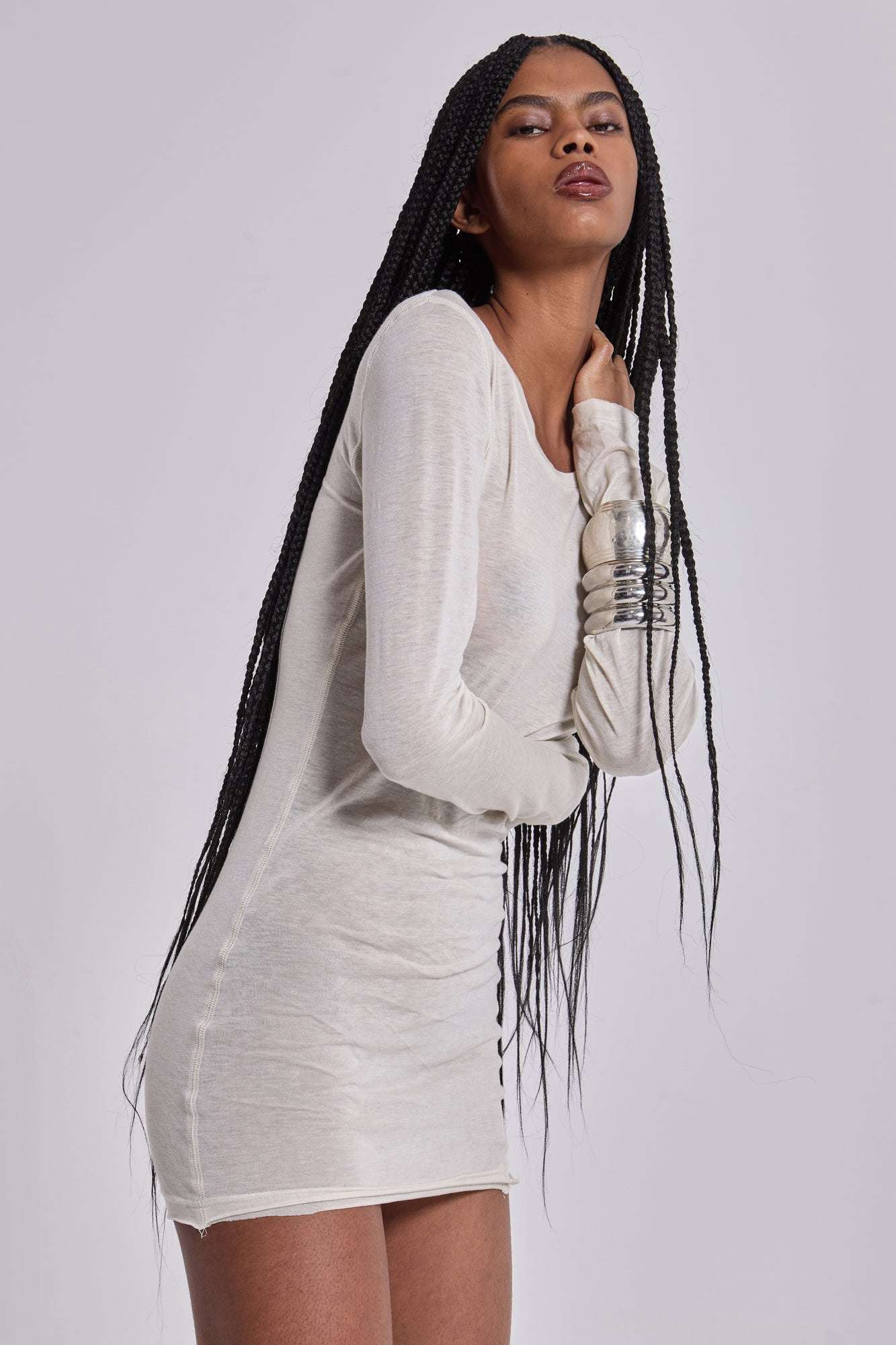 Oatmeal Mist Mini Dress