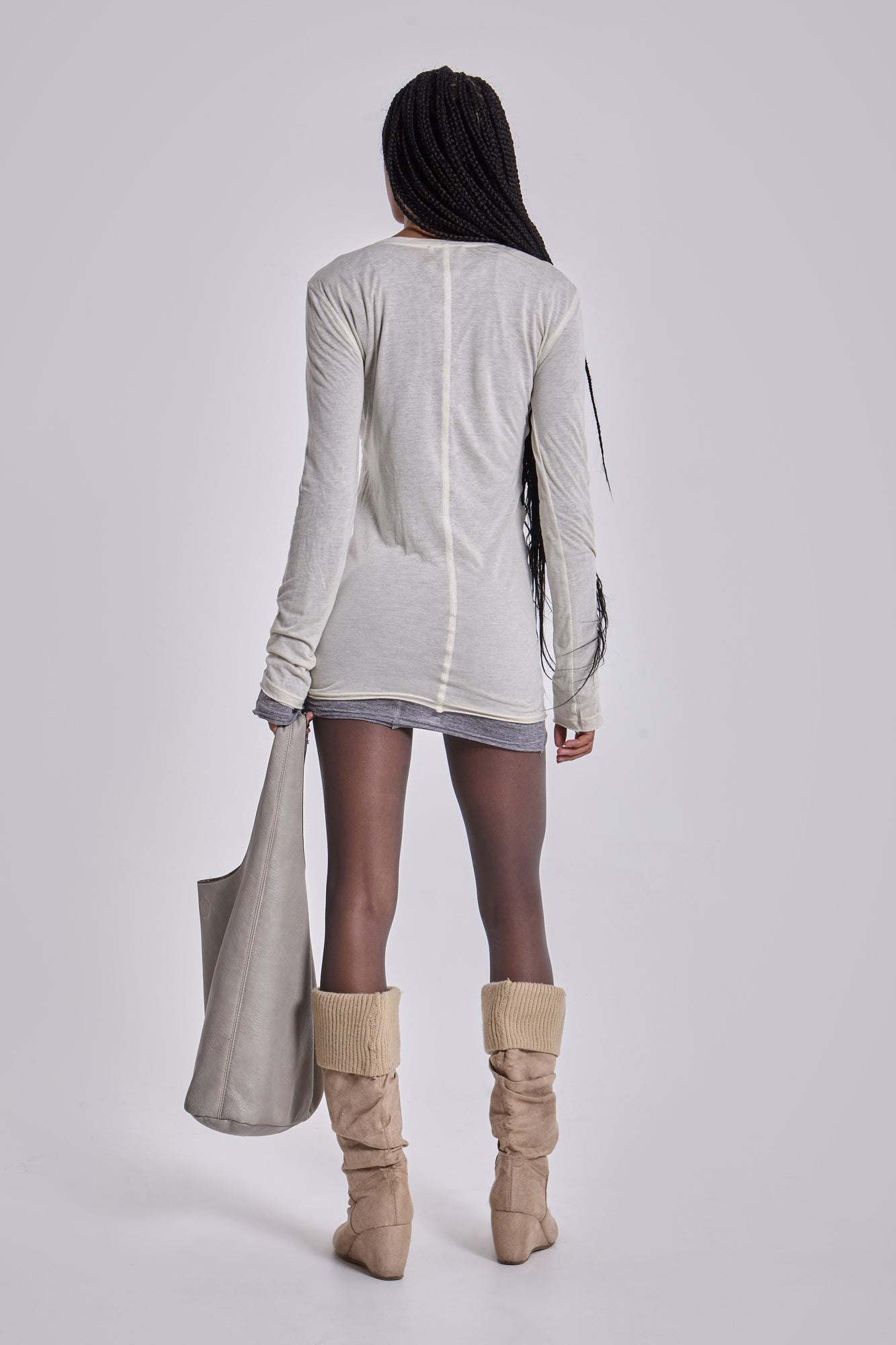 Oatmeal Mist Mini Dress