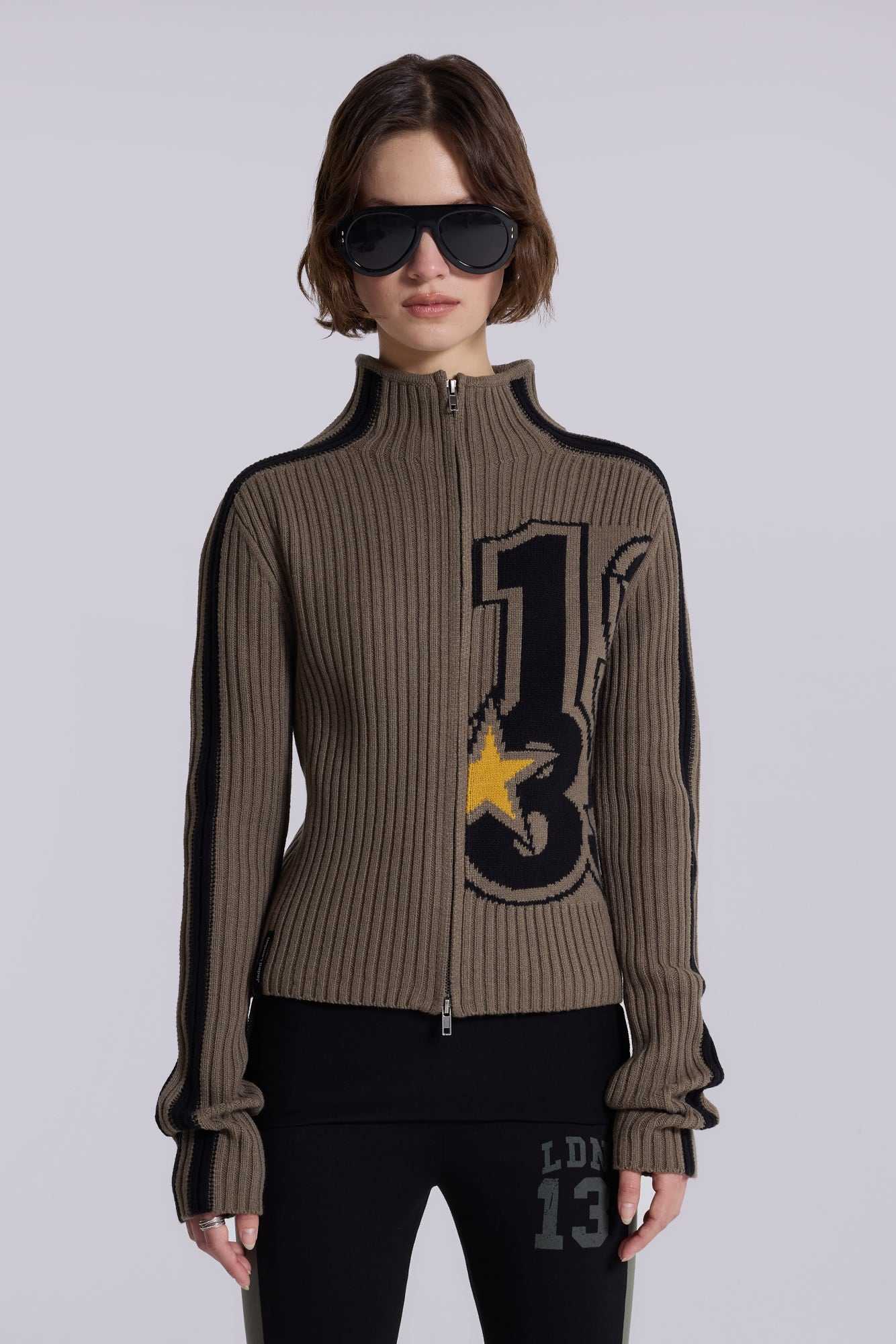 Sprint Zip Through Rib Knit