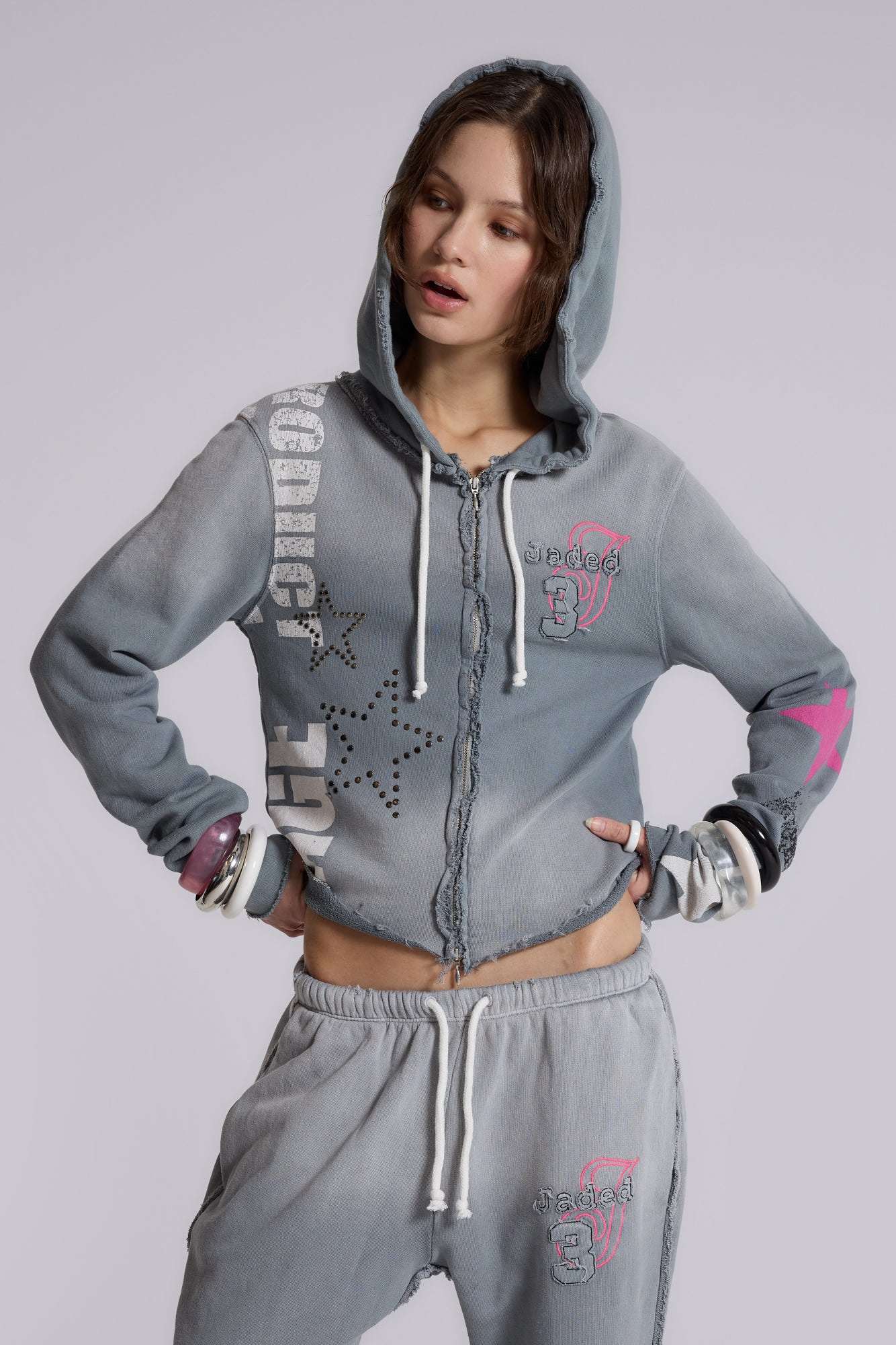 Cleo Graphic Zip Through Hoodie