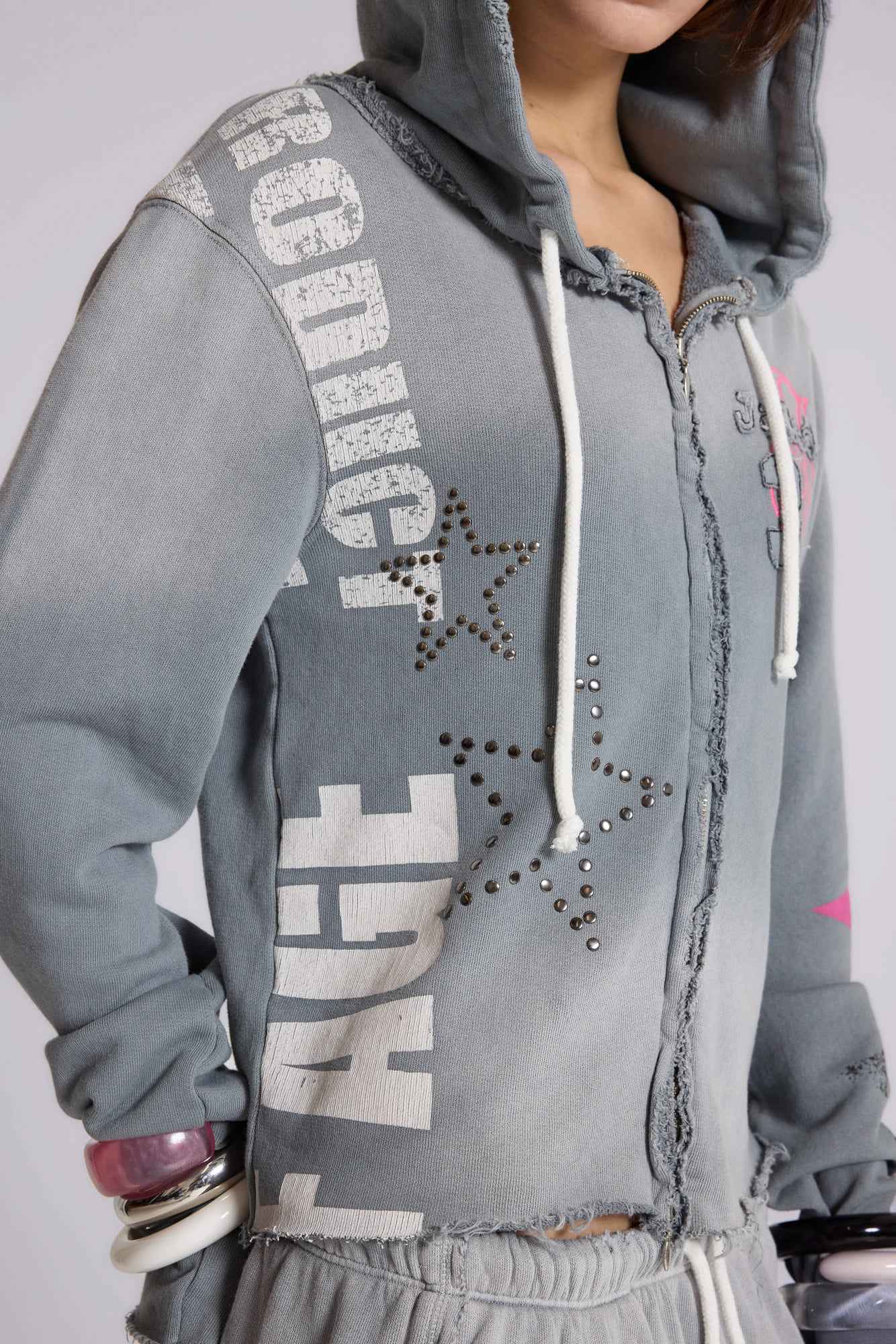 Cleo Graphic Zip Through Hoodie