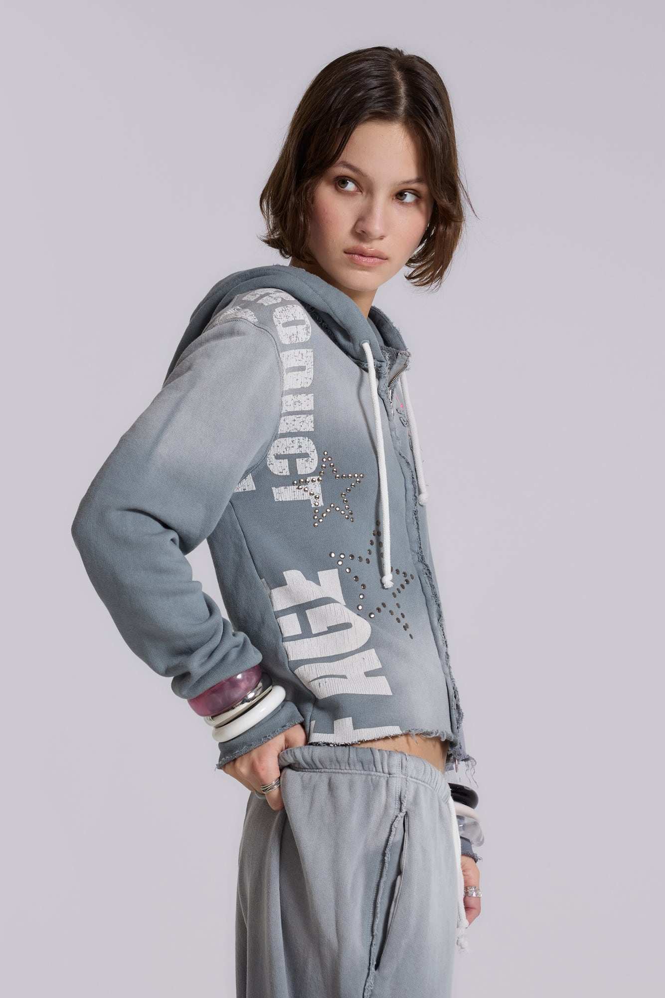 Cleo Graphic Zip Through Hoodie