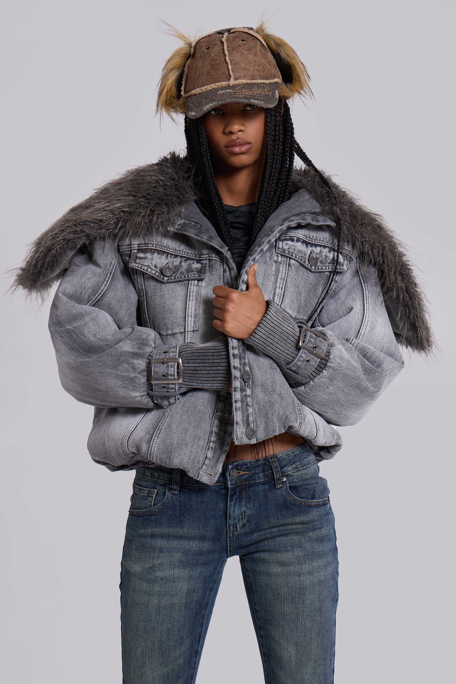 Blonde Fur Trapper | Jaded London | Clothing