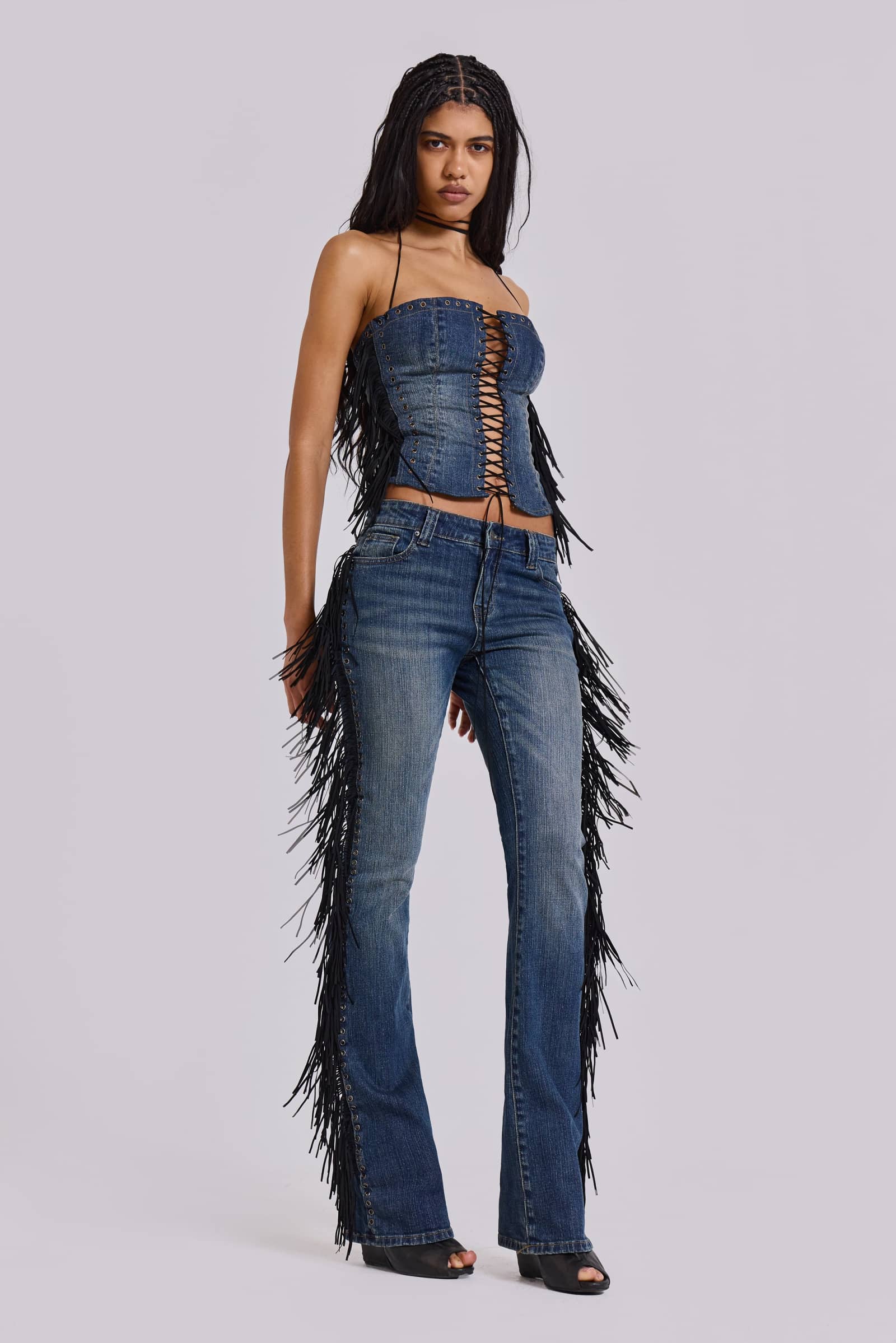 El Topo Fringe Bootcut Jeans