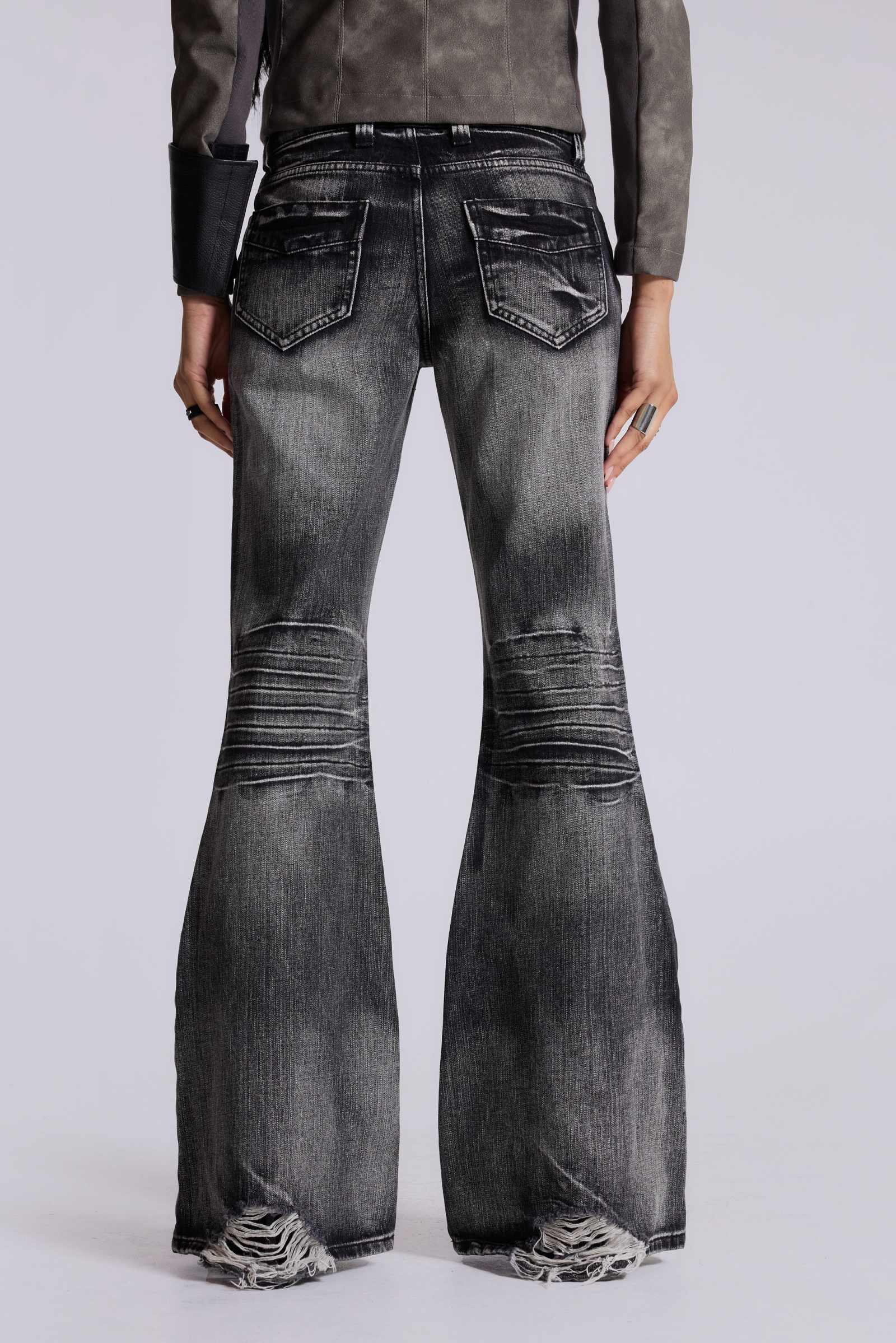 Washed Black Drift Bootcut Jeans
