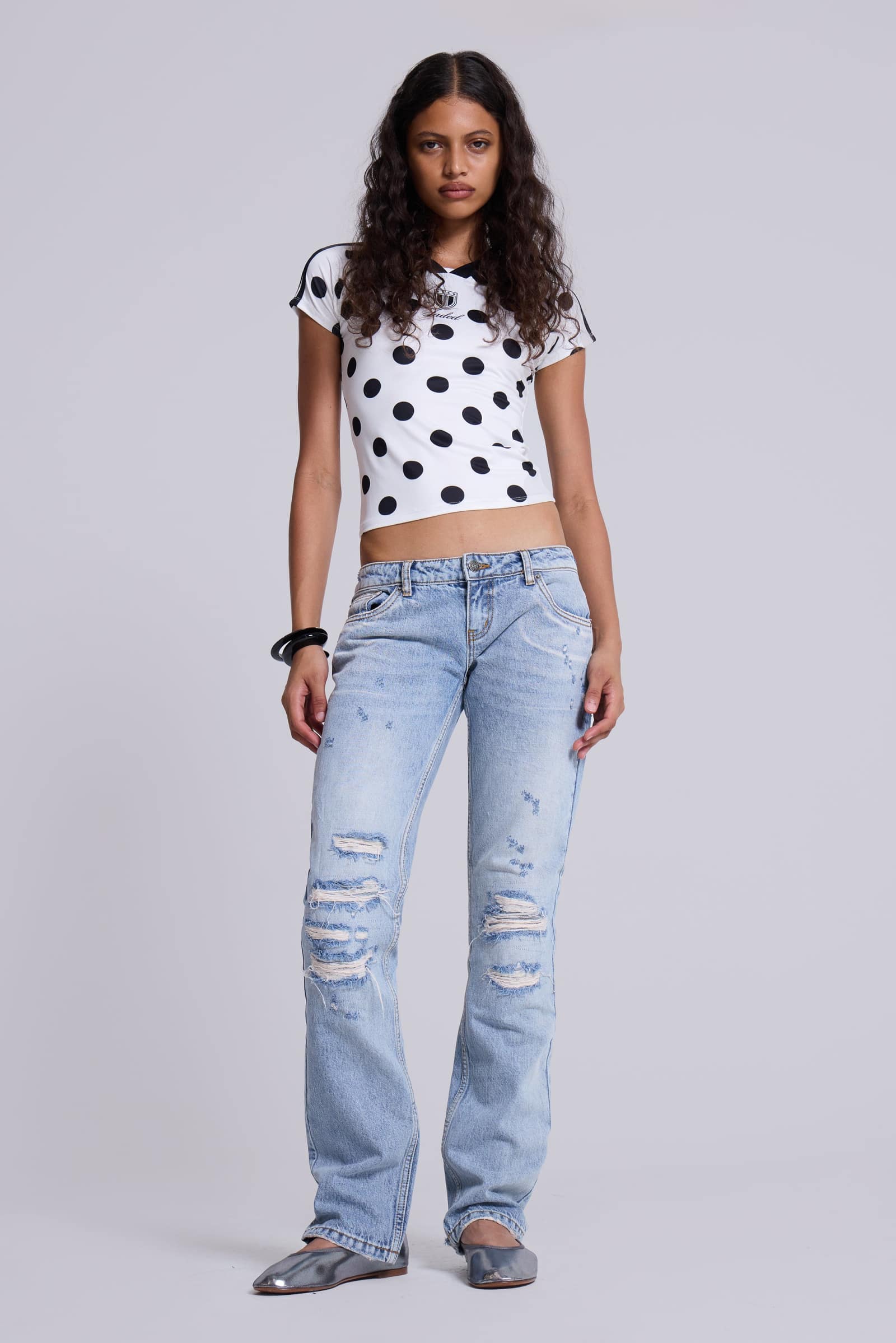 Rider Low Rise Straight Leg Jeans in Light Wash