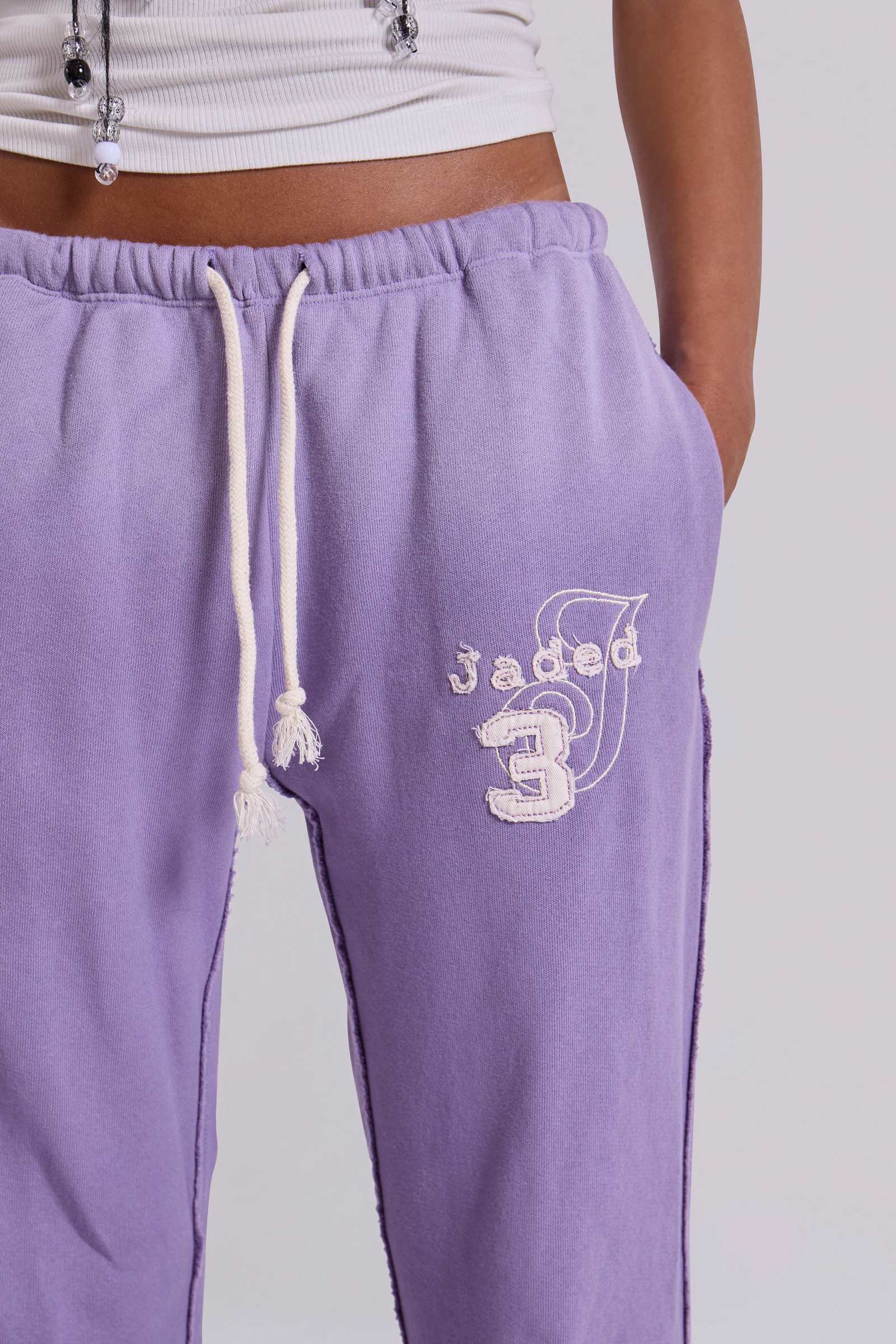 Cleo Slouchy Bootcut Jogger in Purple