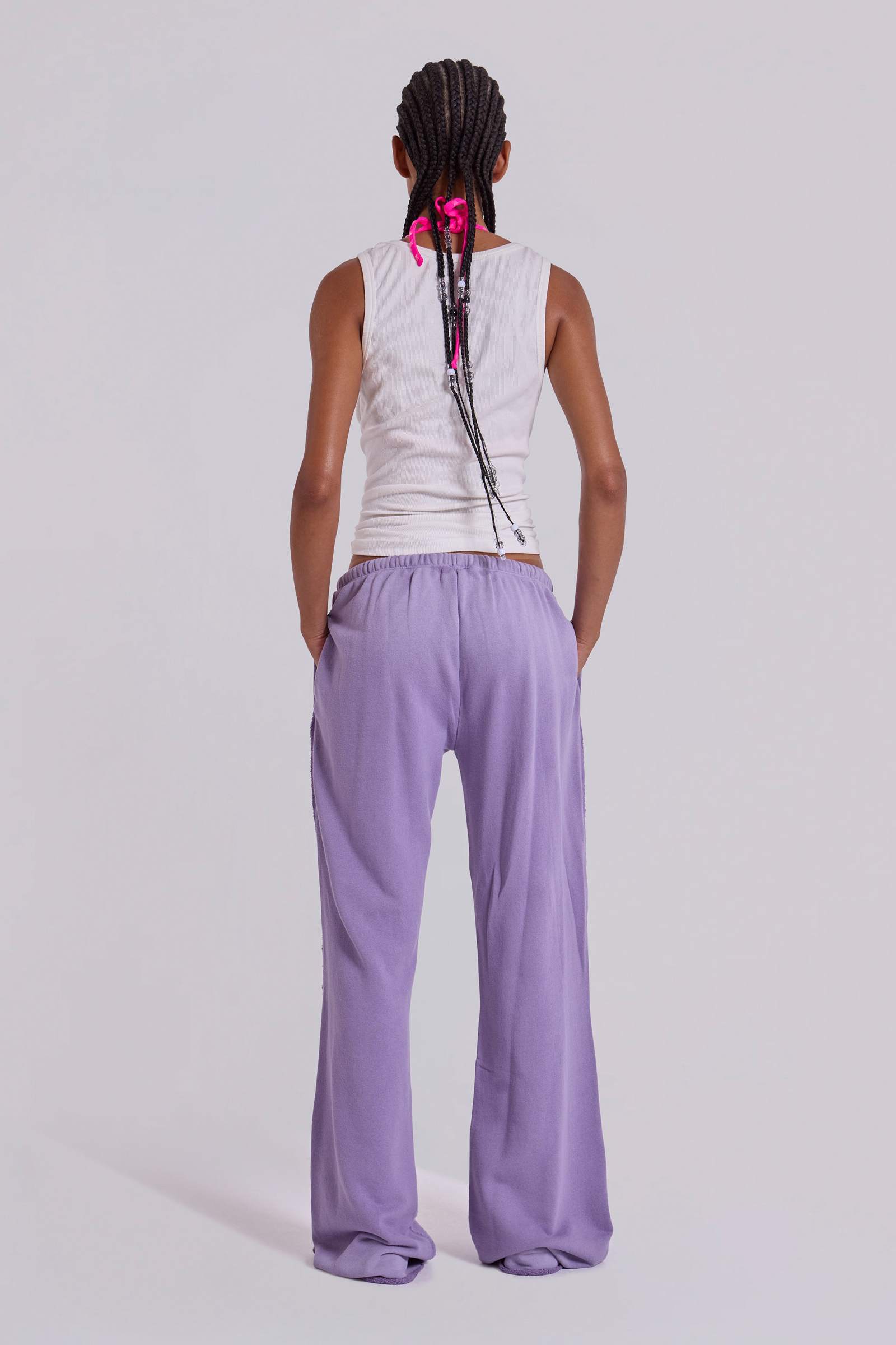Cleo Slouchy Bootcut Jogger in Purple