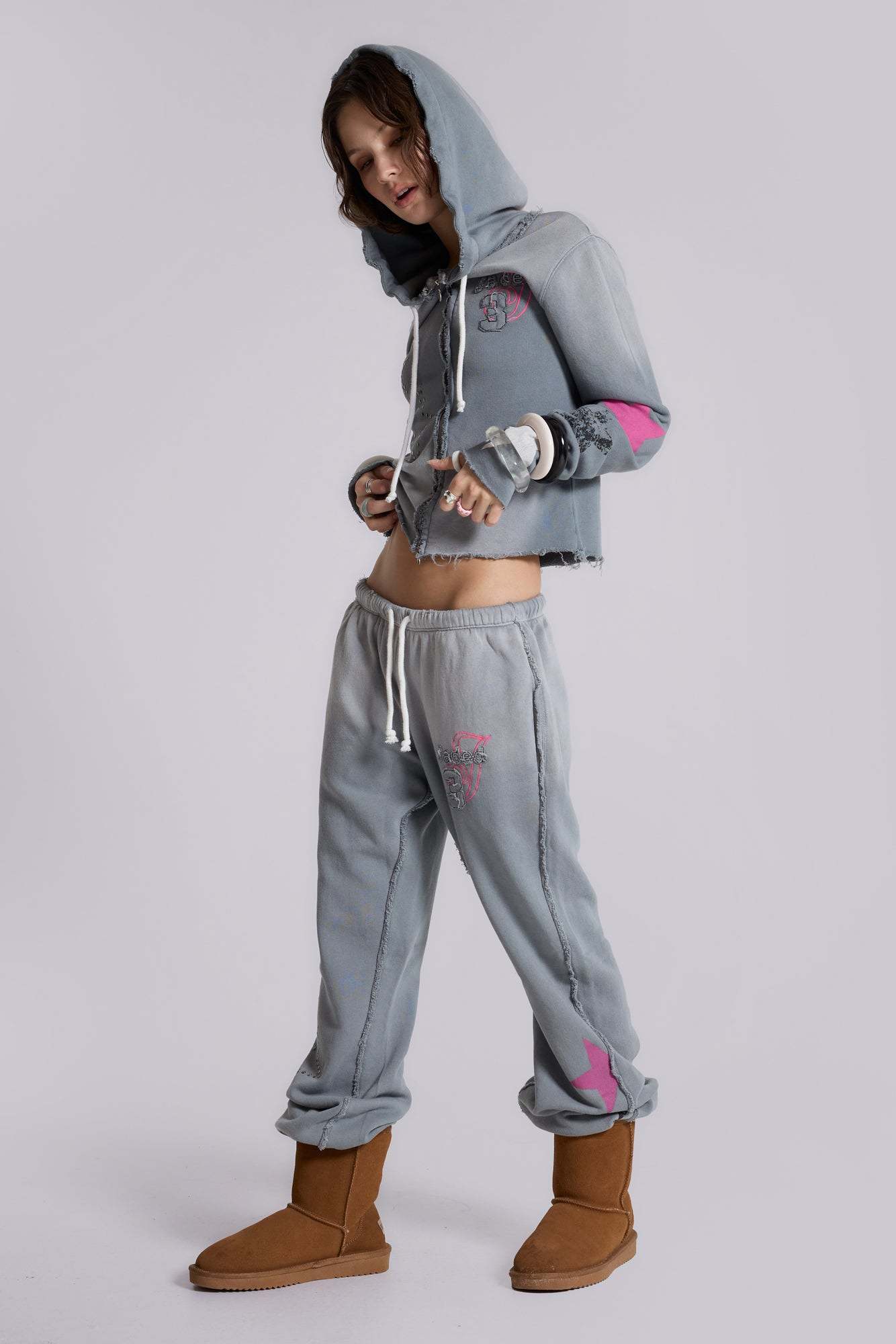 Cleo Graphic Slouchy Bootcut Jogger