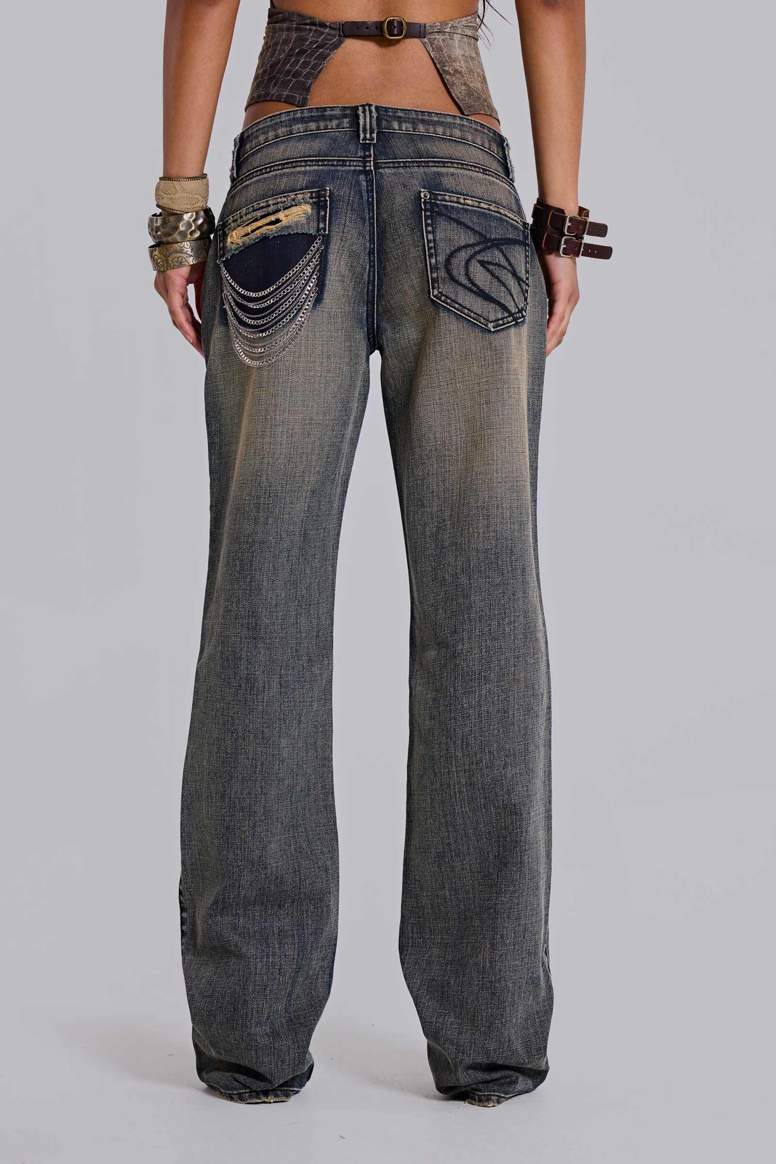 Solna Chain Low Rise Bootcut Jeans