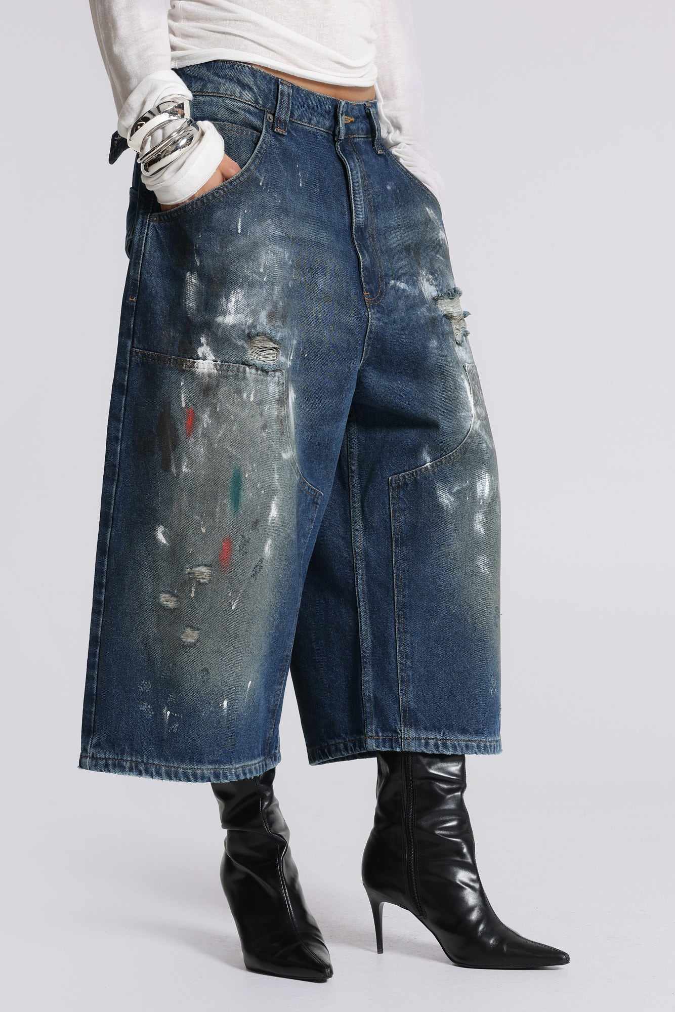 Splatter Crop XL Carpenter Jeans