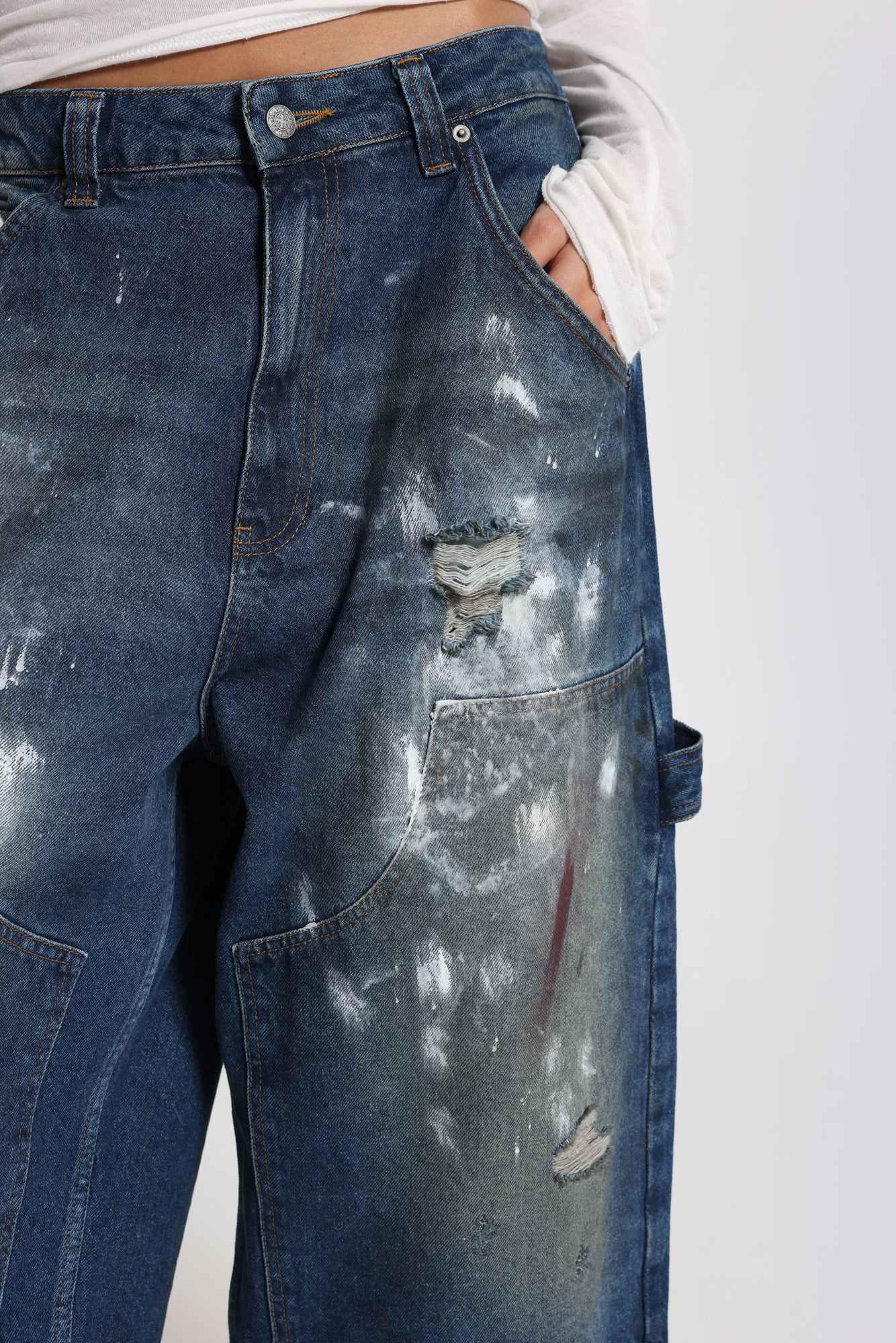 Splatter Crop XL Carpenter Jeans