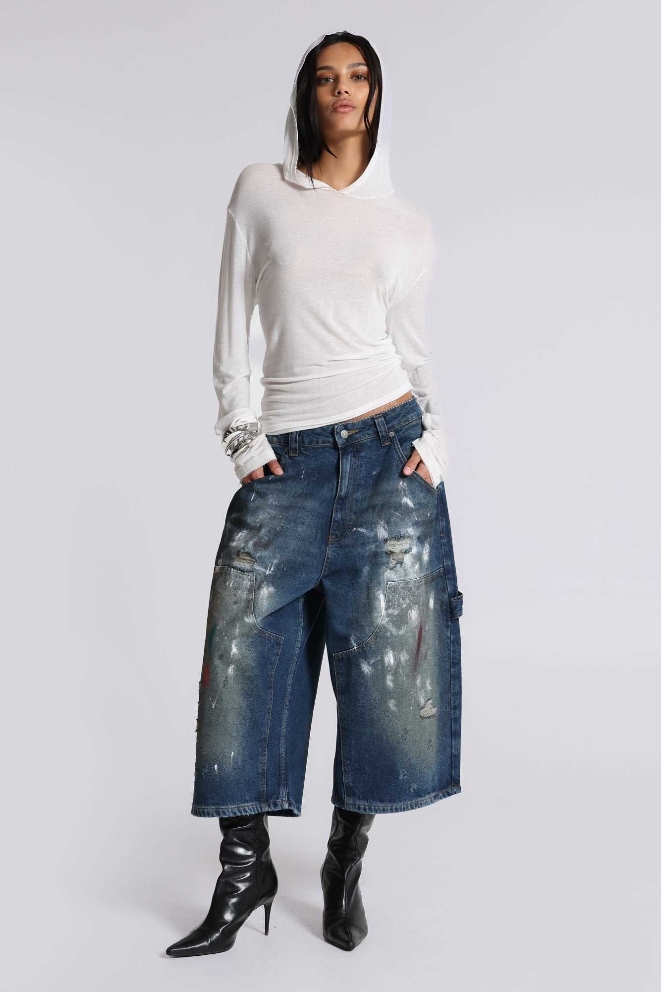 Splatter Crop XL Carpenter Jeans