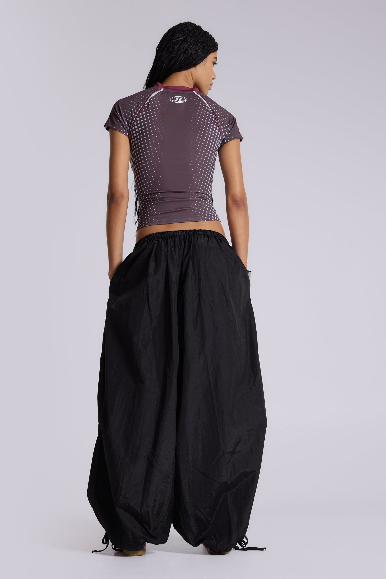 Nexis Nylon Balloon Pants in Black