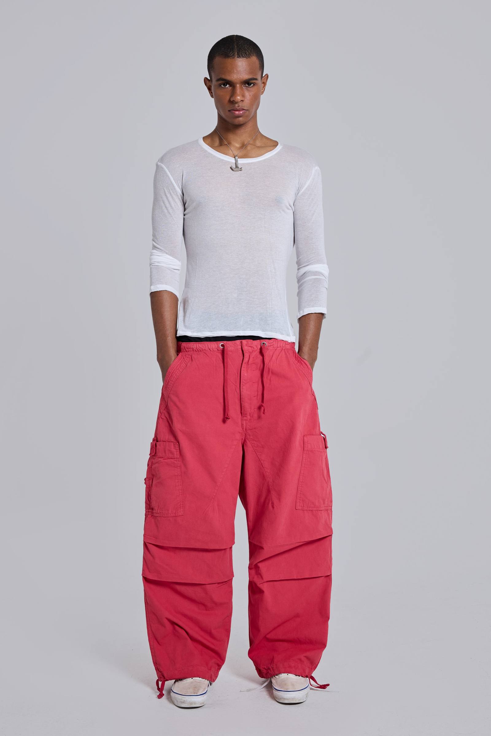 Red Parachute Cargo Pants
