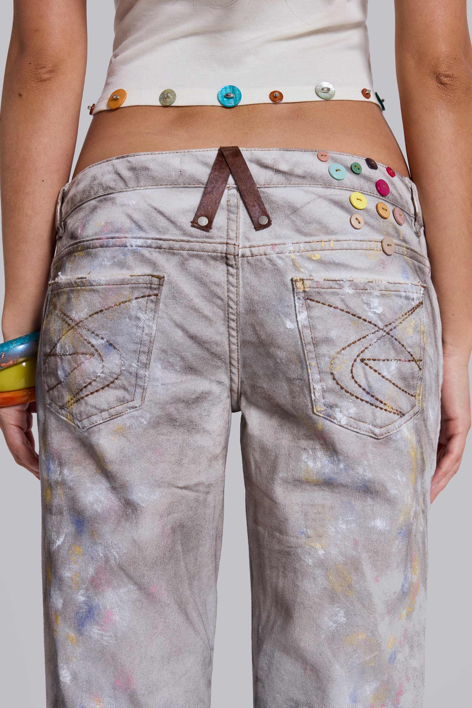 Rider Low Rise Straight Leg Jeans in Painter