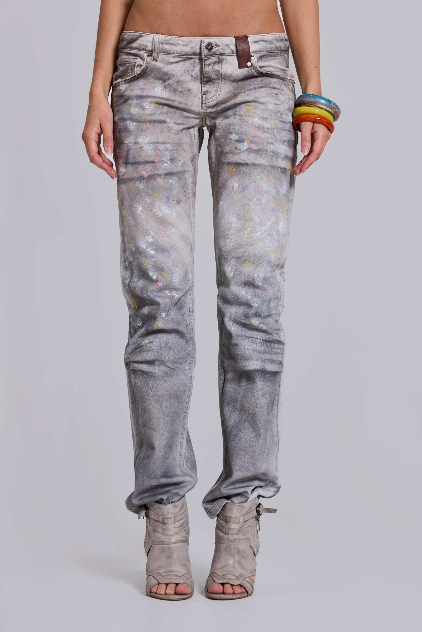 Rider Low Rise Straight Leg Jeans in Painter