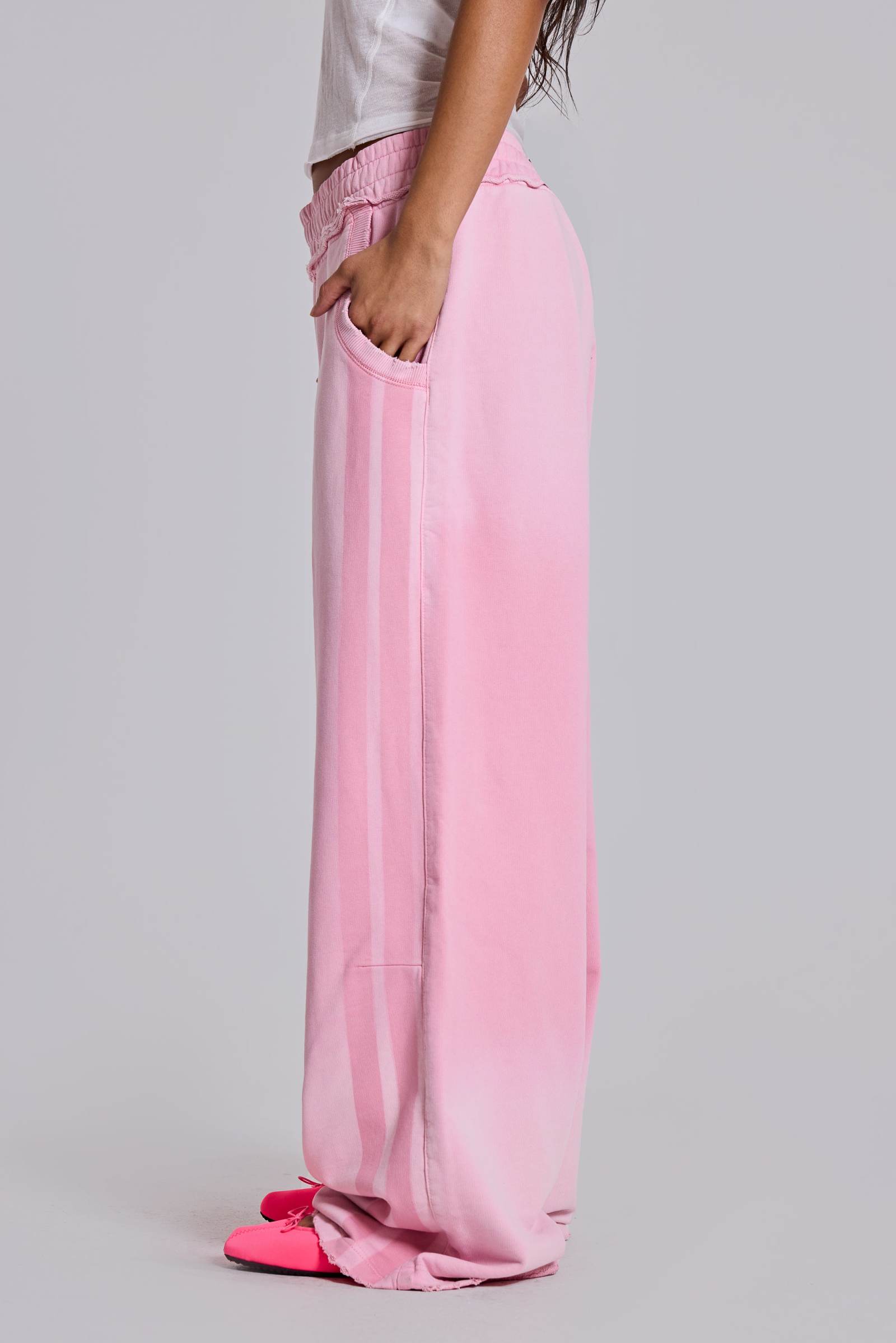 Pink Sporty Baggy Monster Joggers