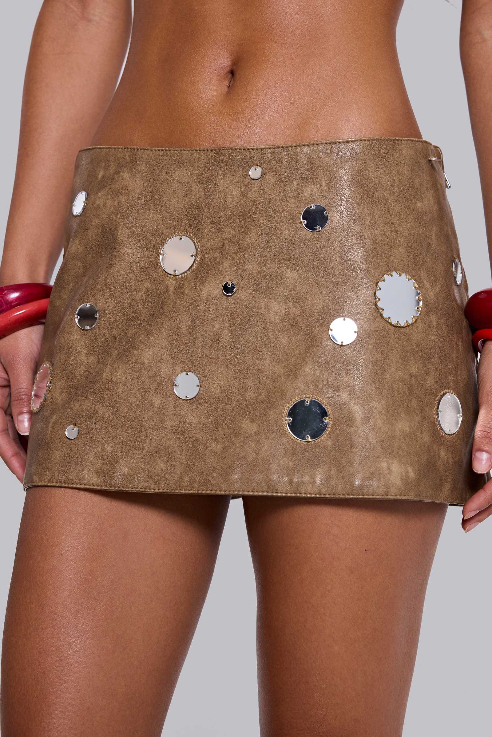 Mirielle PU Leather Mini Skirt