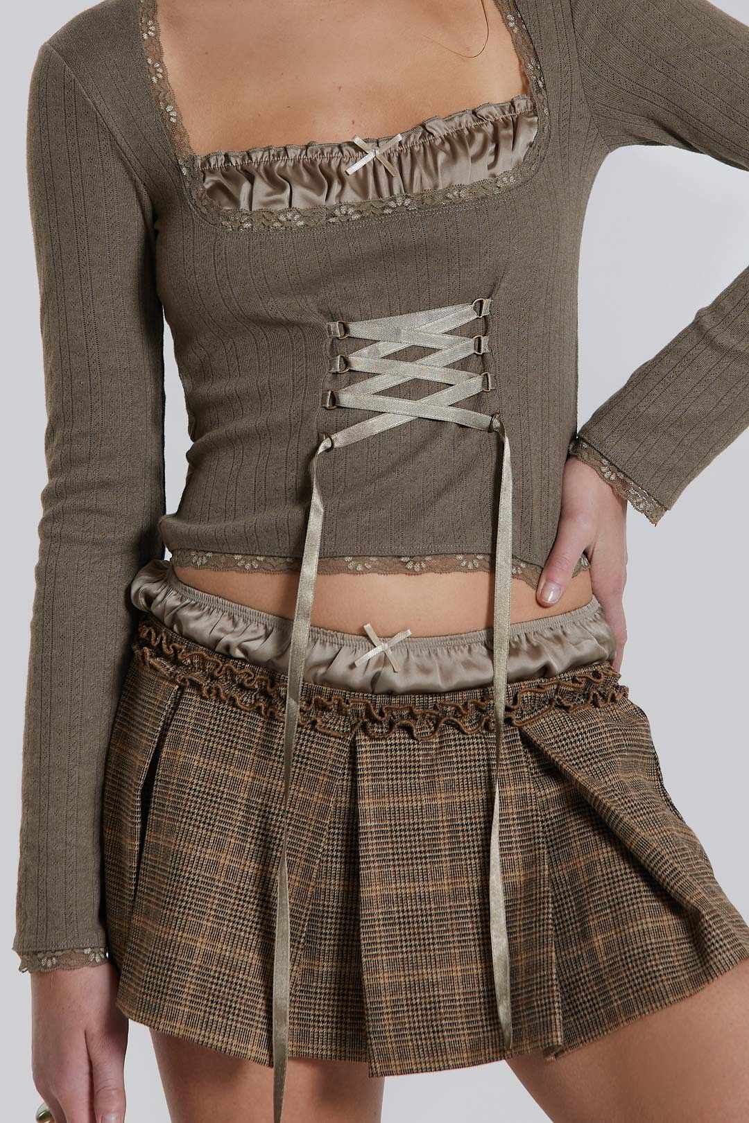 Arabella Pointelle Bustier Top