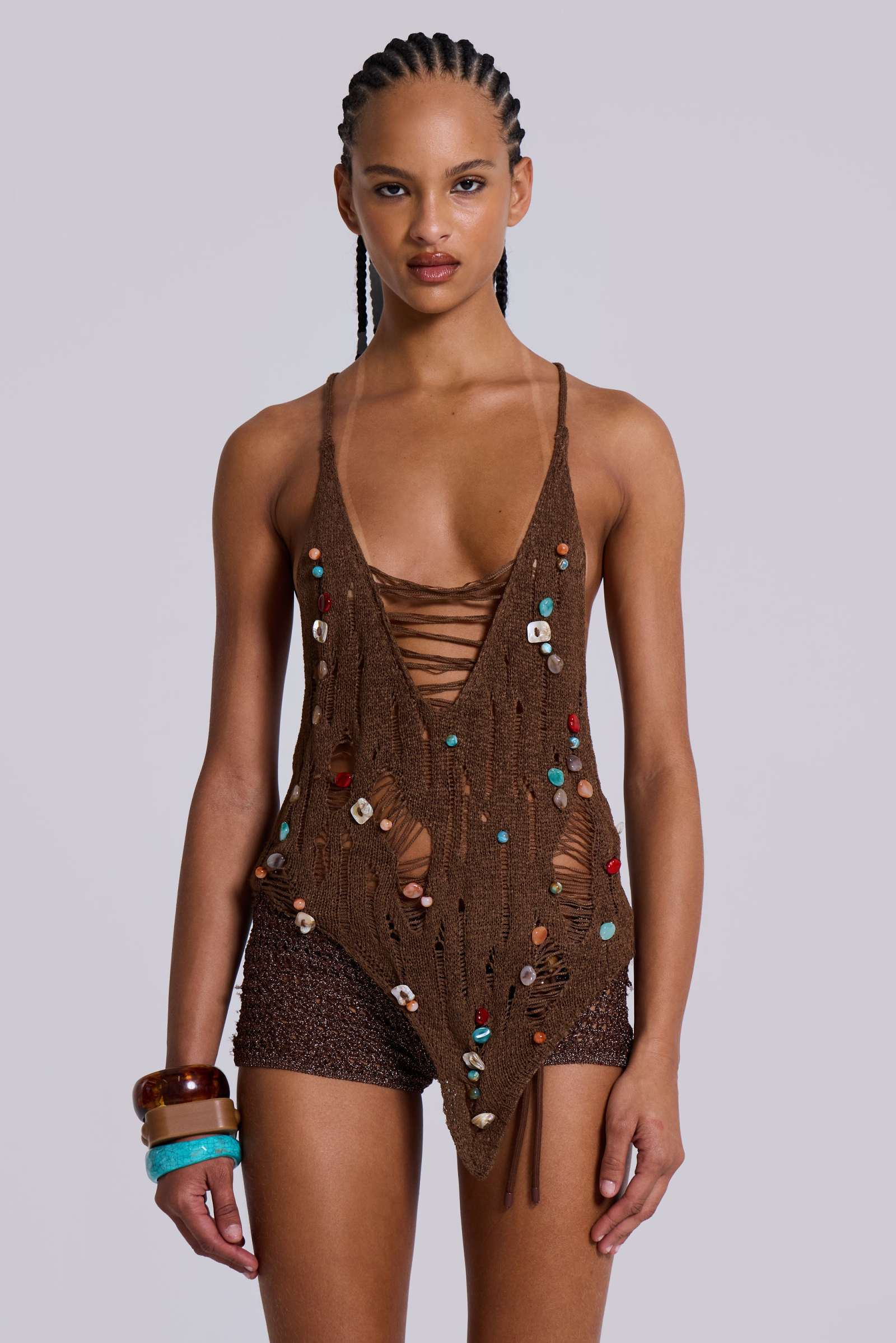 Aruana Beaded Knit Top