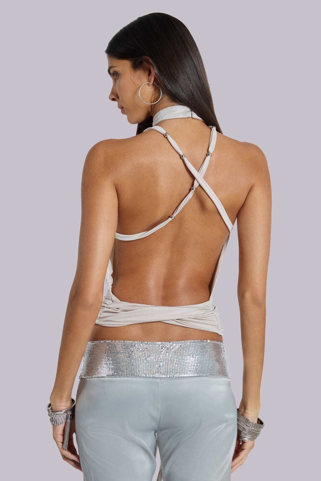 Eder Metallic Asymmetric Top