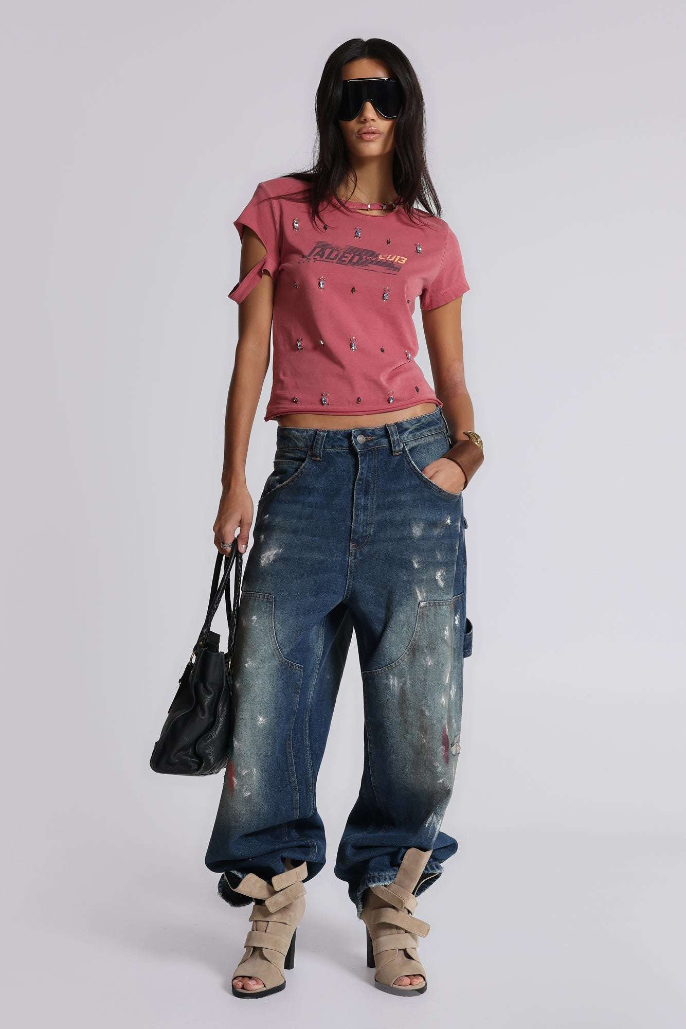 Rally Distressed Embellished Tee