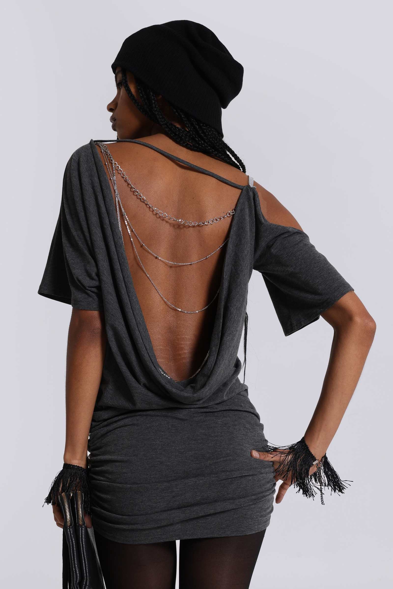 Sky Asymmetric Mini Dress