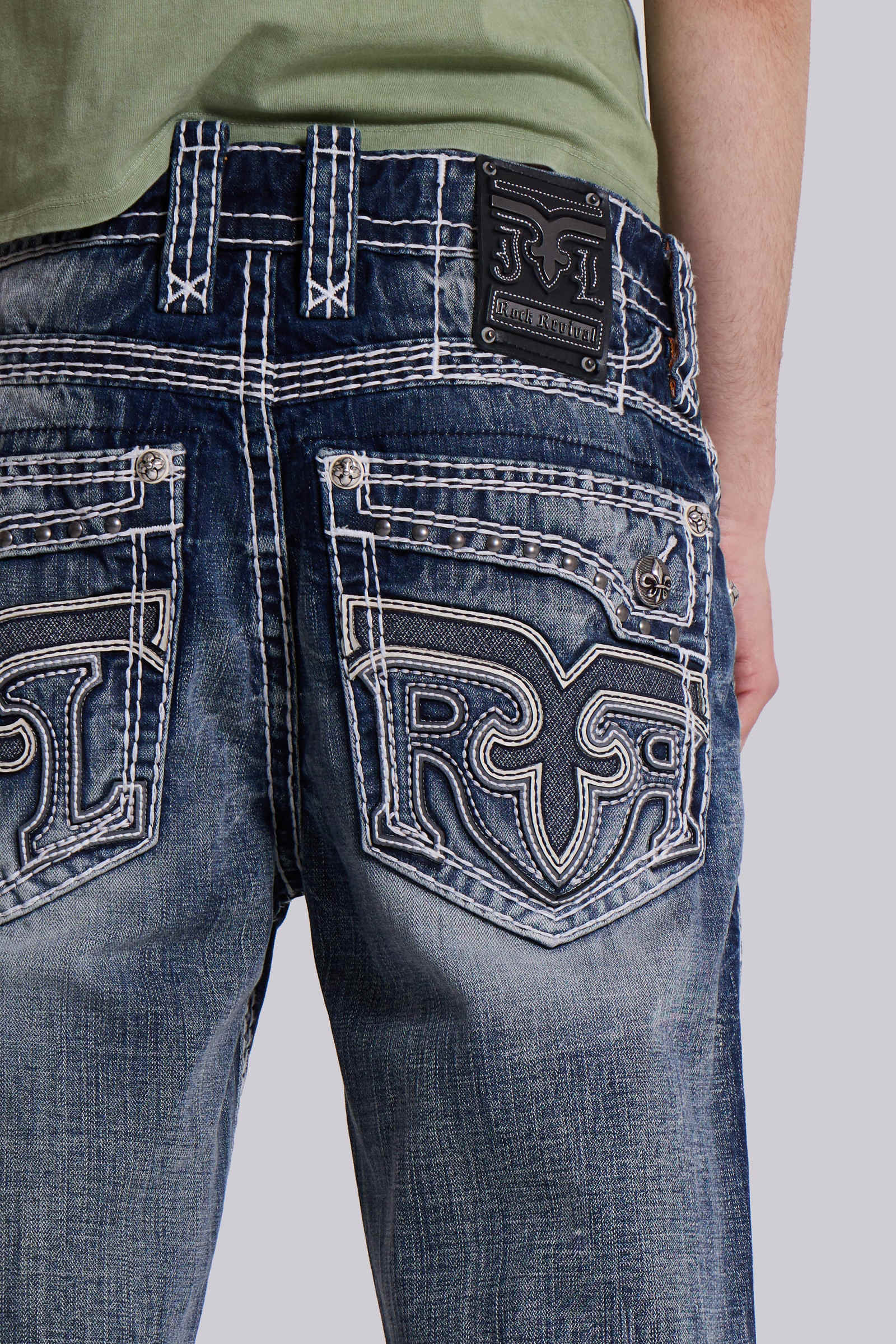Rock Revival Mid Blue Gwen Flared Jeans