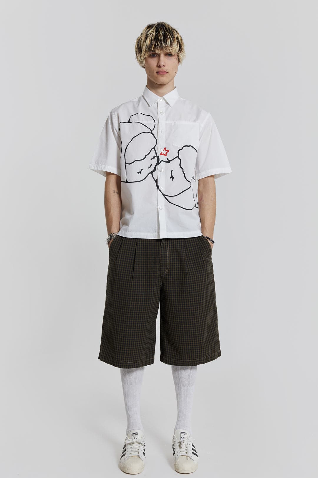 Charcoal Check Fairway Shorts