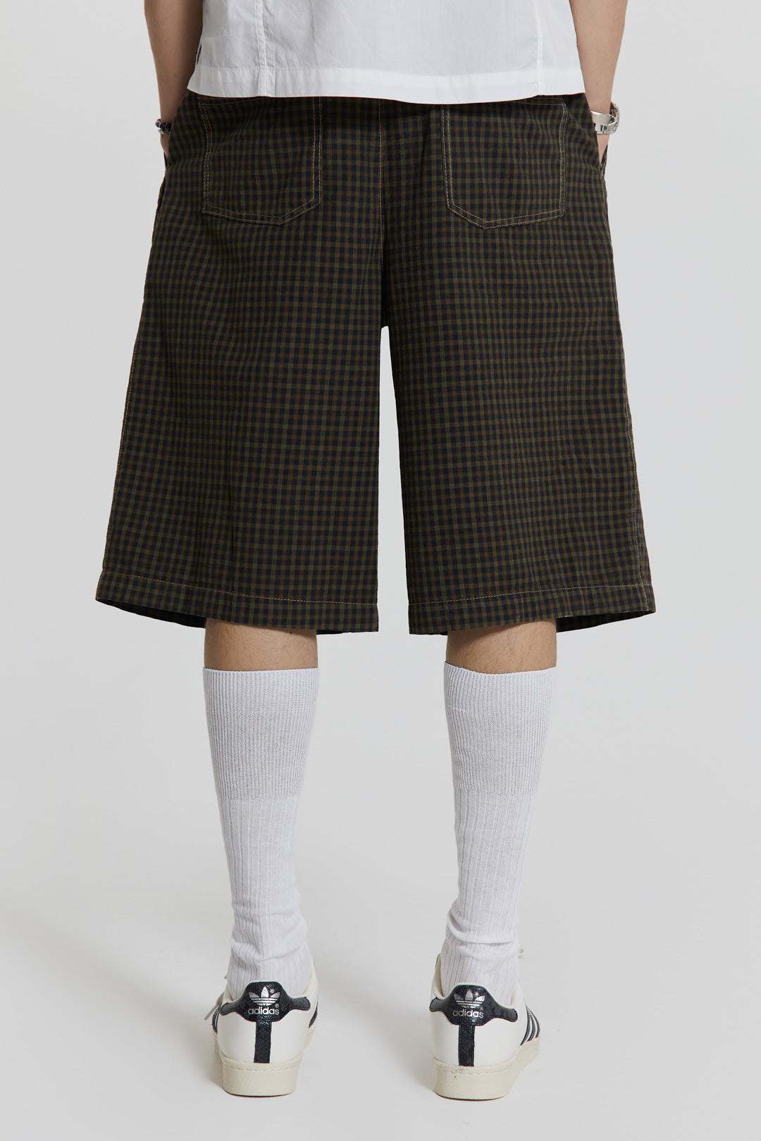 Charcoal Check Fairway Shorts